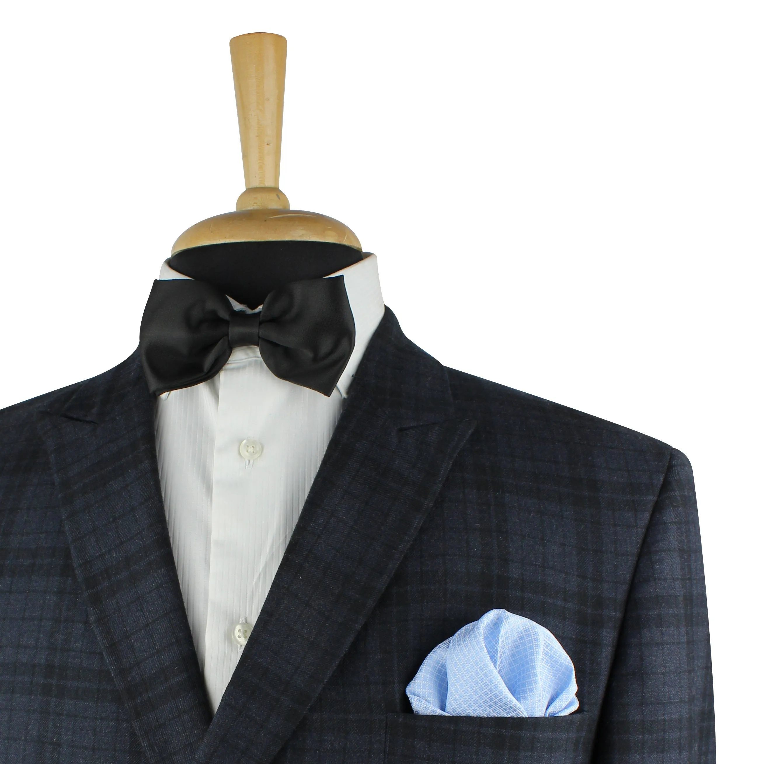 Kovove The Essentials Checkered Sky Blue Pocket Square For Men