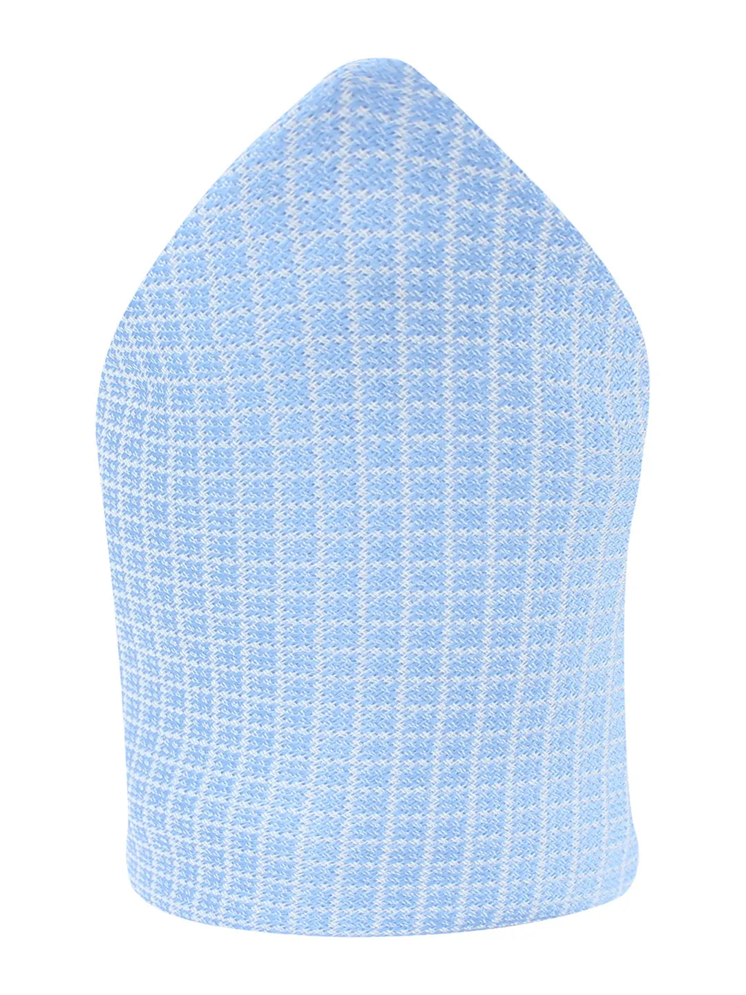 Kovove The Essentials Checkered Sky Blue Pocket Square For Men