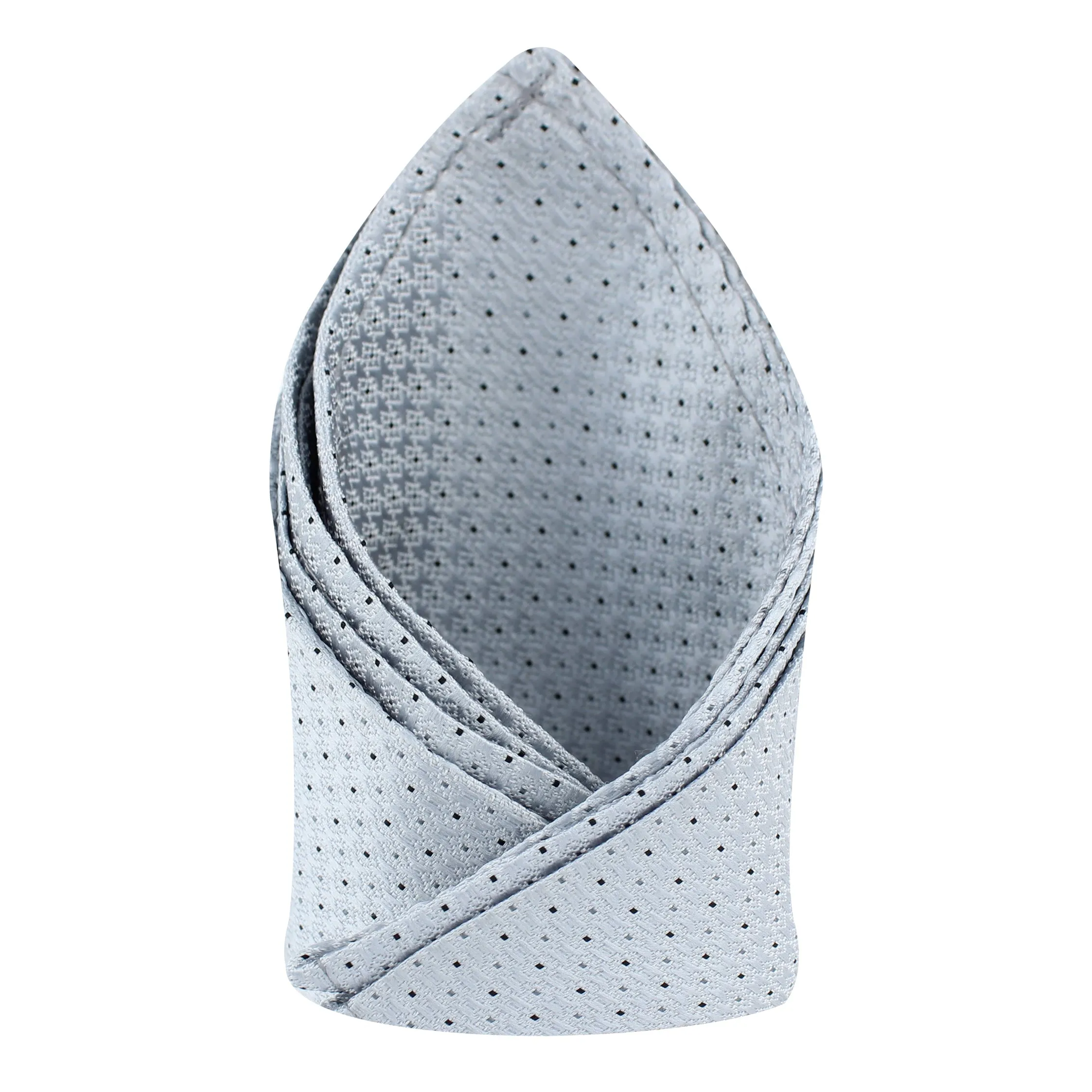 Kovove The Fine Line Twin Shade Abstract Grey Pocket Square For Men