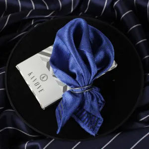 Kovove The Intellect Dash Abstract  Blue Pocket Square For Men