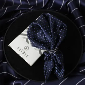 Kovove The Intellect Dash Abstract  Blue Pocket Square