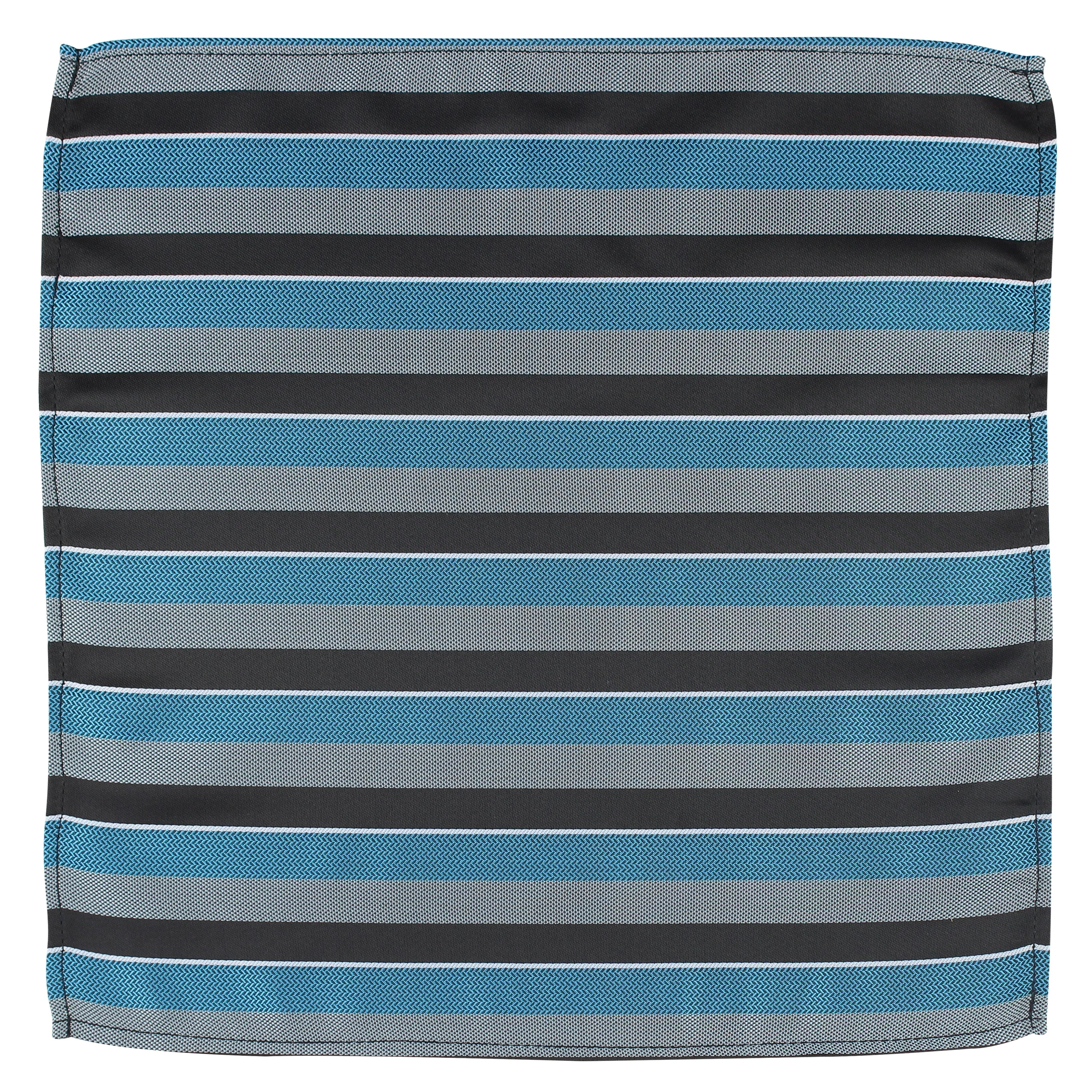 Kovove The Magma Striped Blue Pocket Square For Men