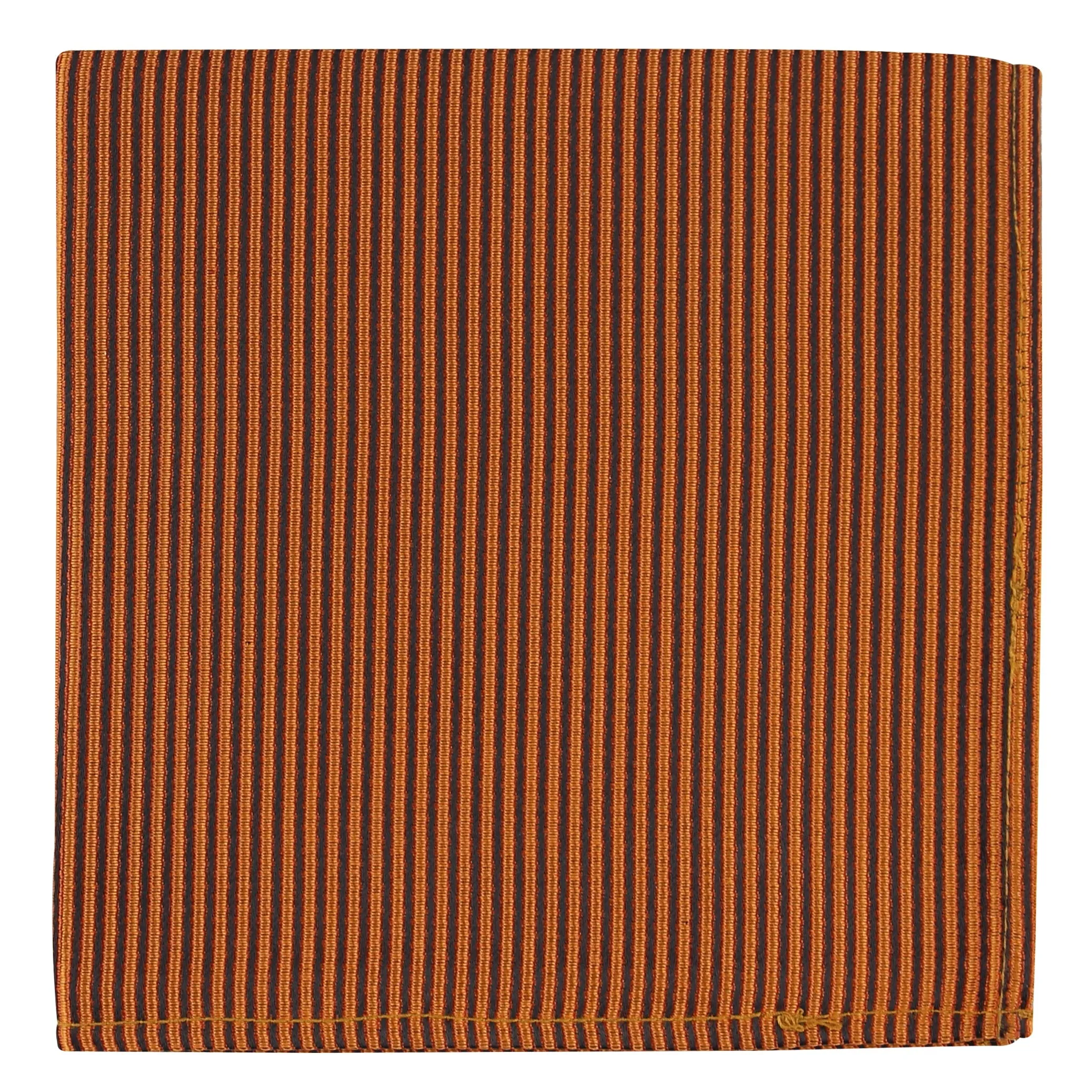 Kovove The Phoenix Striped Brown Pocket Square For Men