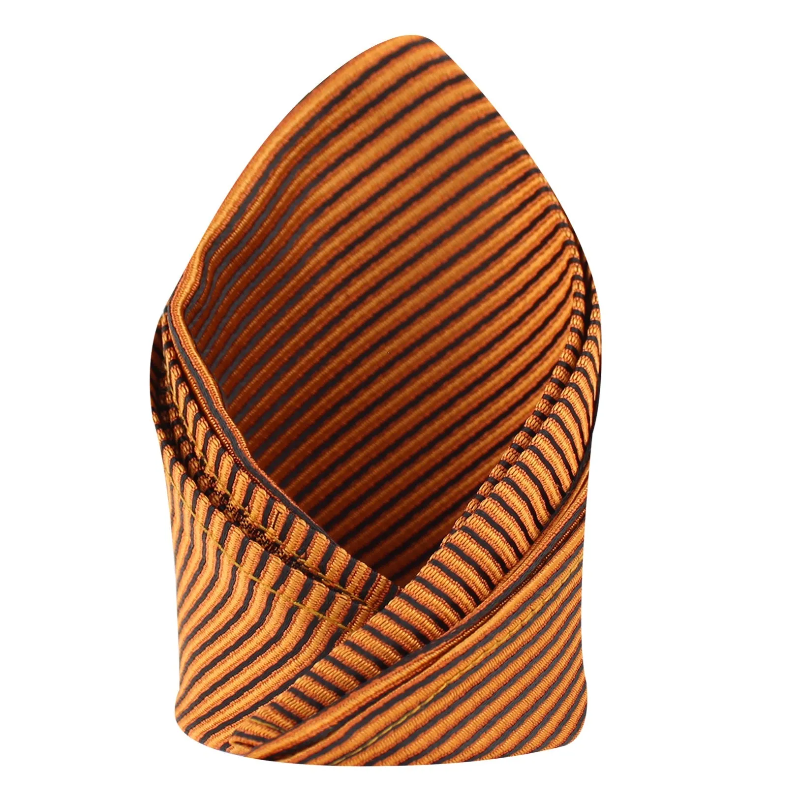 Kovove The Phoenix Striped Brown Pocket Square For Men