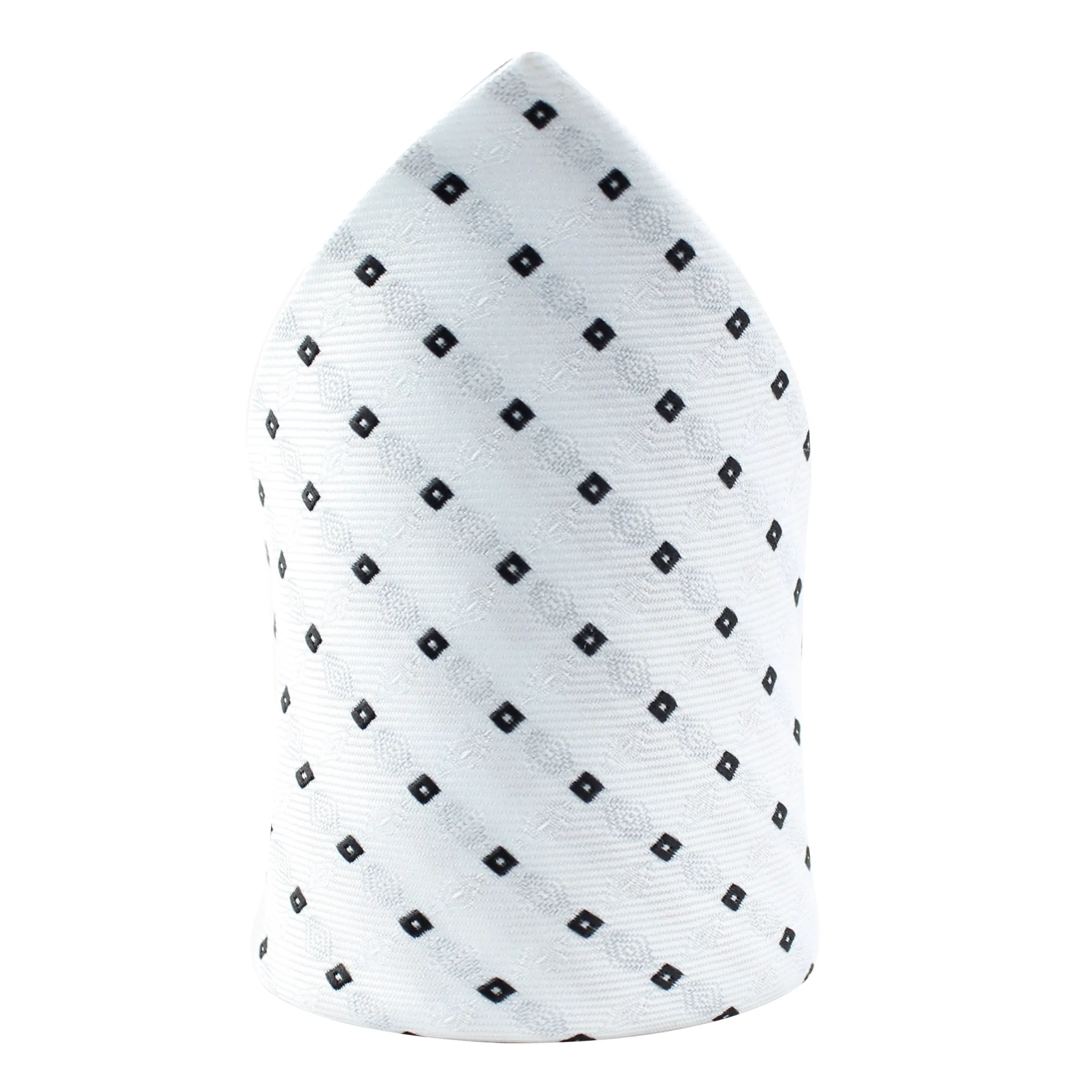 Kovove The Pleasing Checkered White Pocket Square