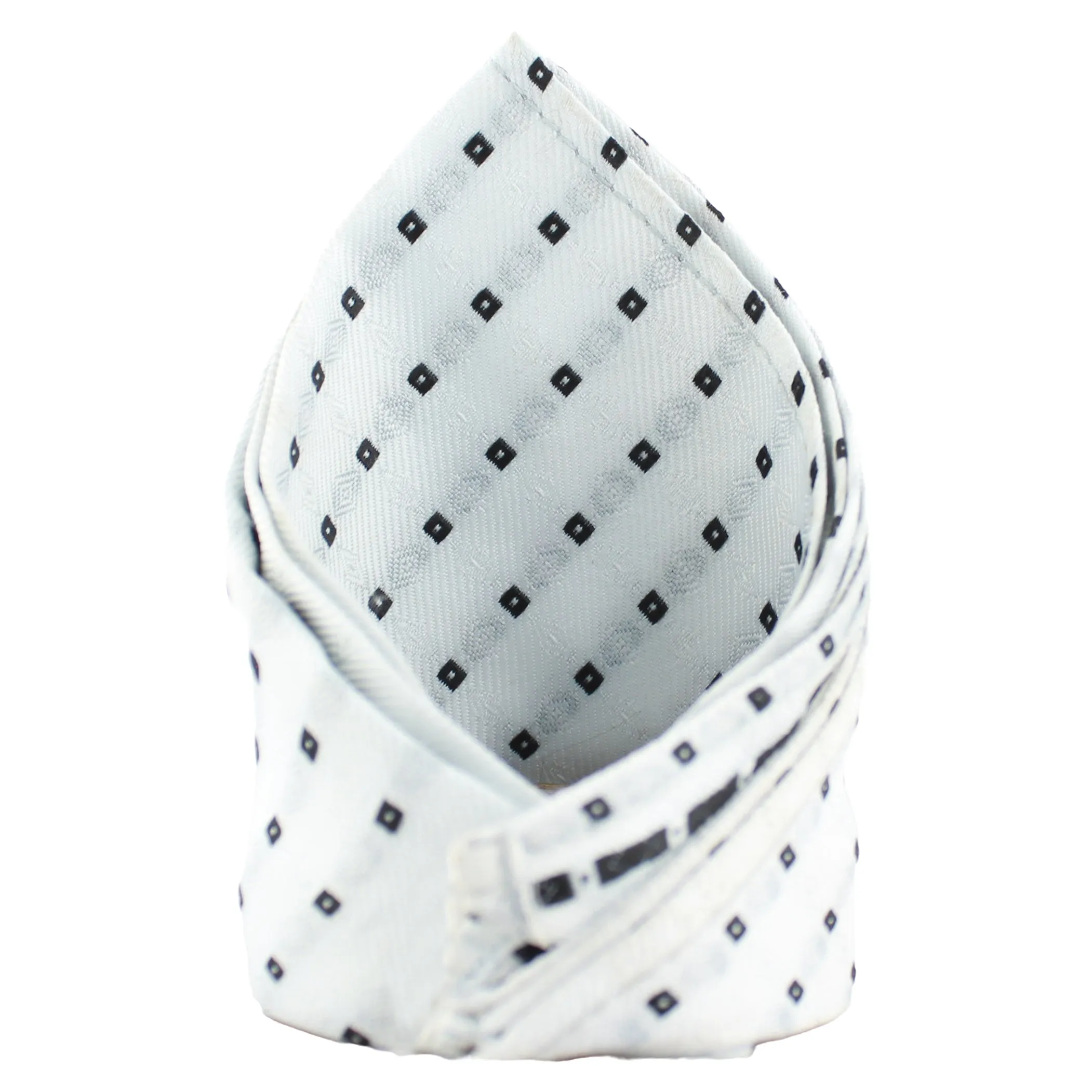 Kovove The Pleasing Checkered White Pocket Square