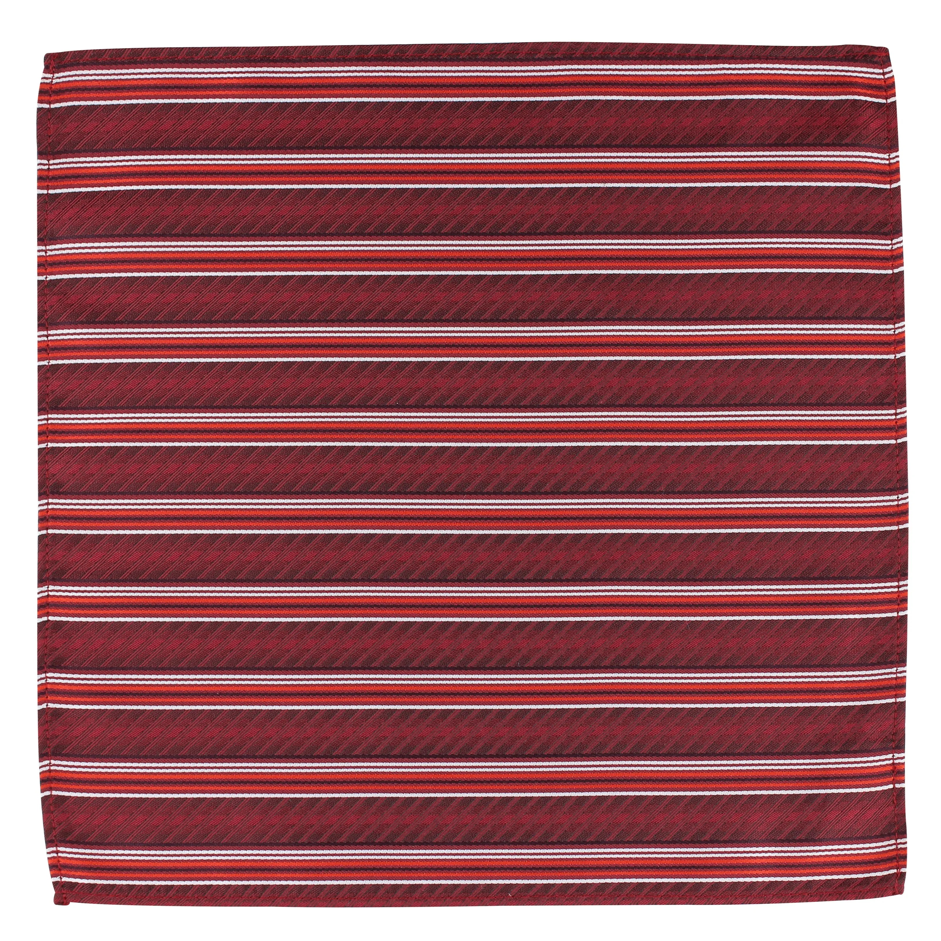 Kovove The Pleasing Striped Black Pocket Square For Men