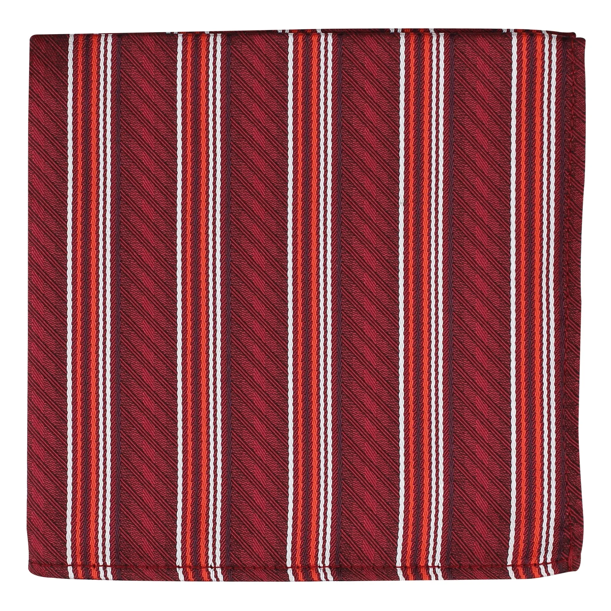 Kovove The Pleasing Striped Black Pocket Square For Men