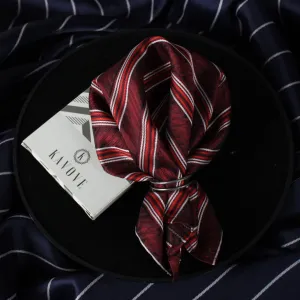 Kovove The Pleasing Striped Black Pocket Square For Men