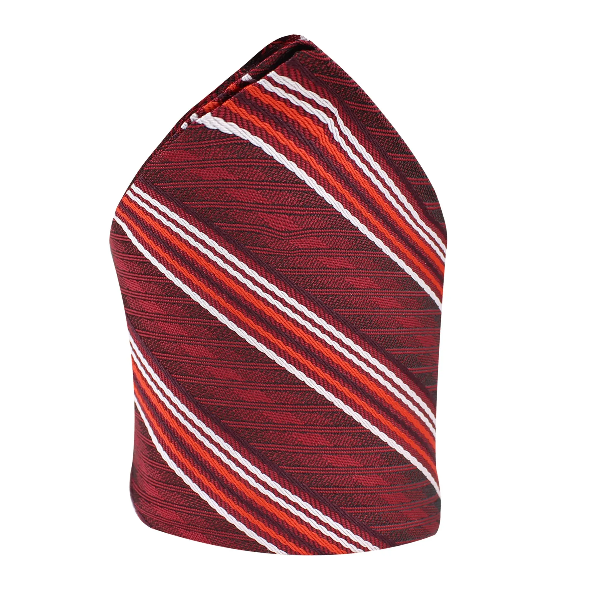 Kovove The Pleasing Striped Black Pocket Square For Men