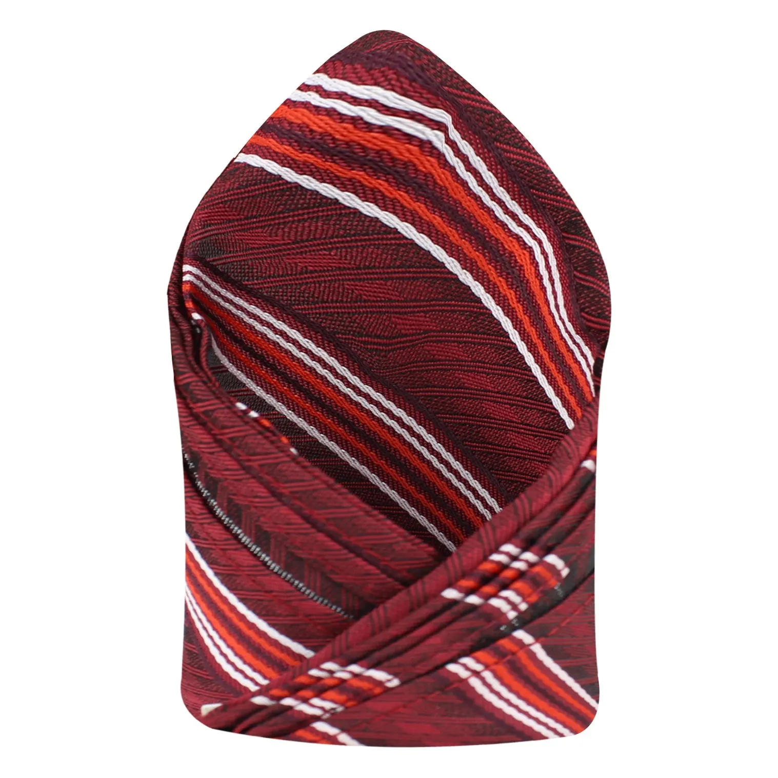 Kovove The Pleasing Striped Black Pocket Square For Men