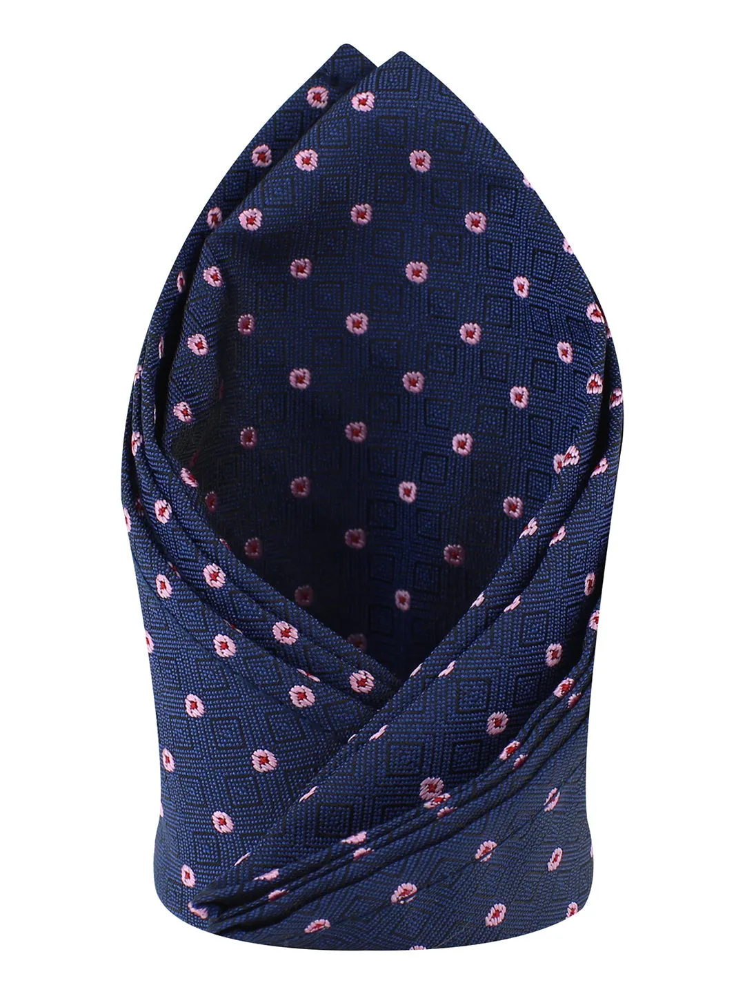 Kovove The Polka Abstract Fusion Blue Pocket Square For Men