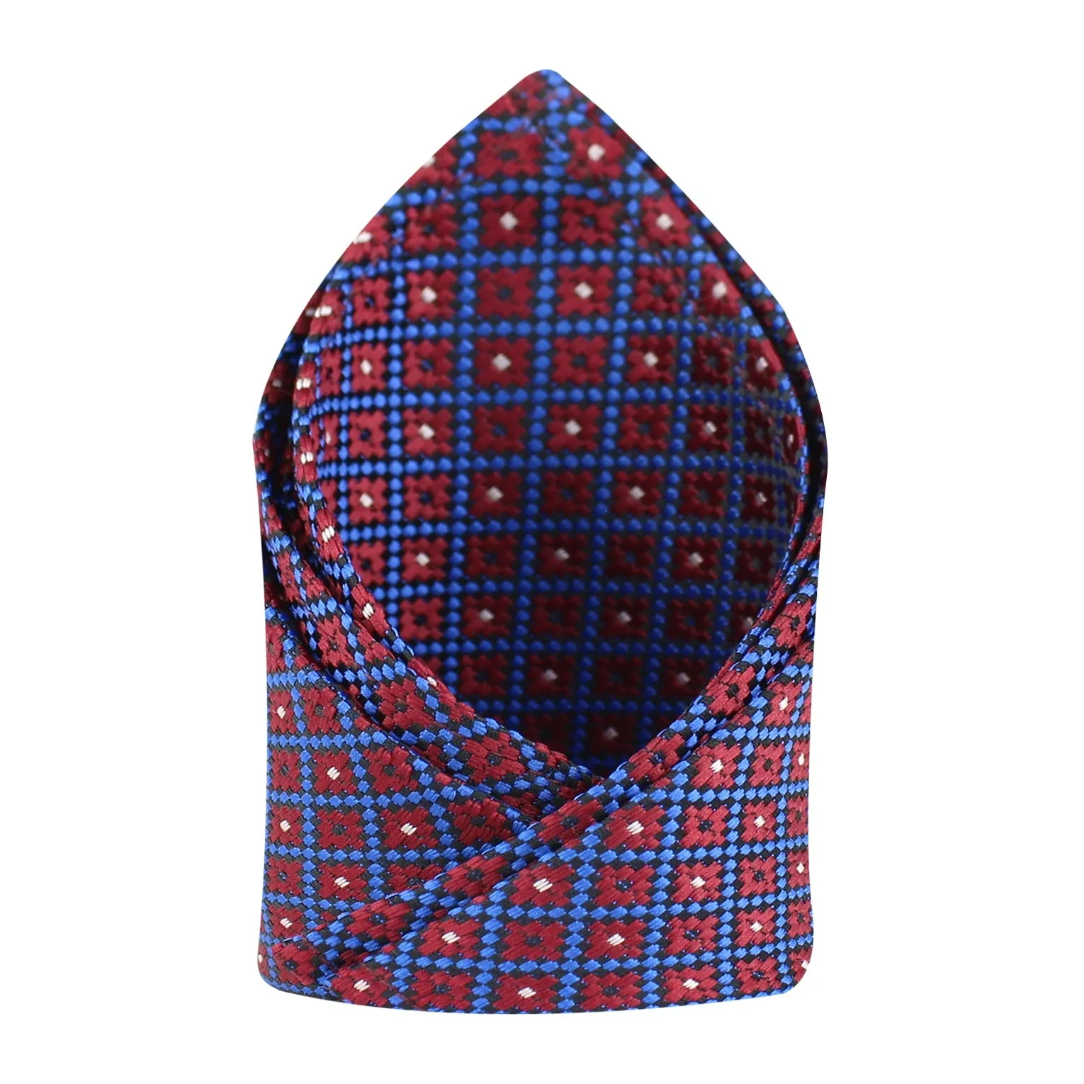 Kovove The Radiant Checkered  Maroon Pocket Square For Men