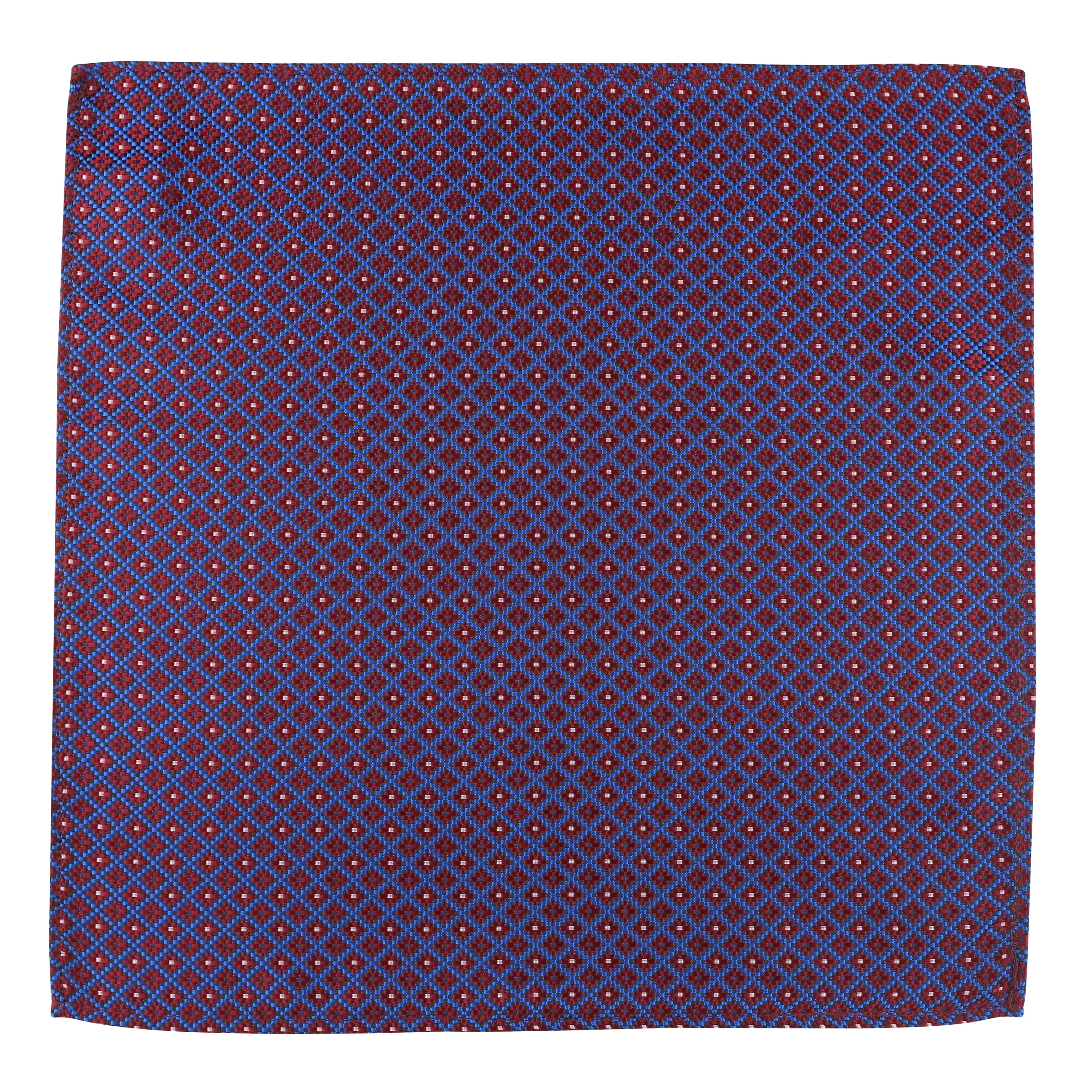 Kovove The Radiant Checkered  Maroon Pocket Square For Men