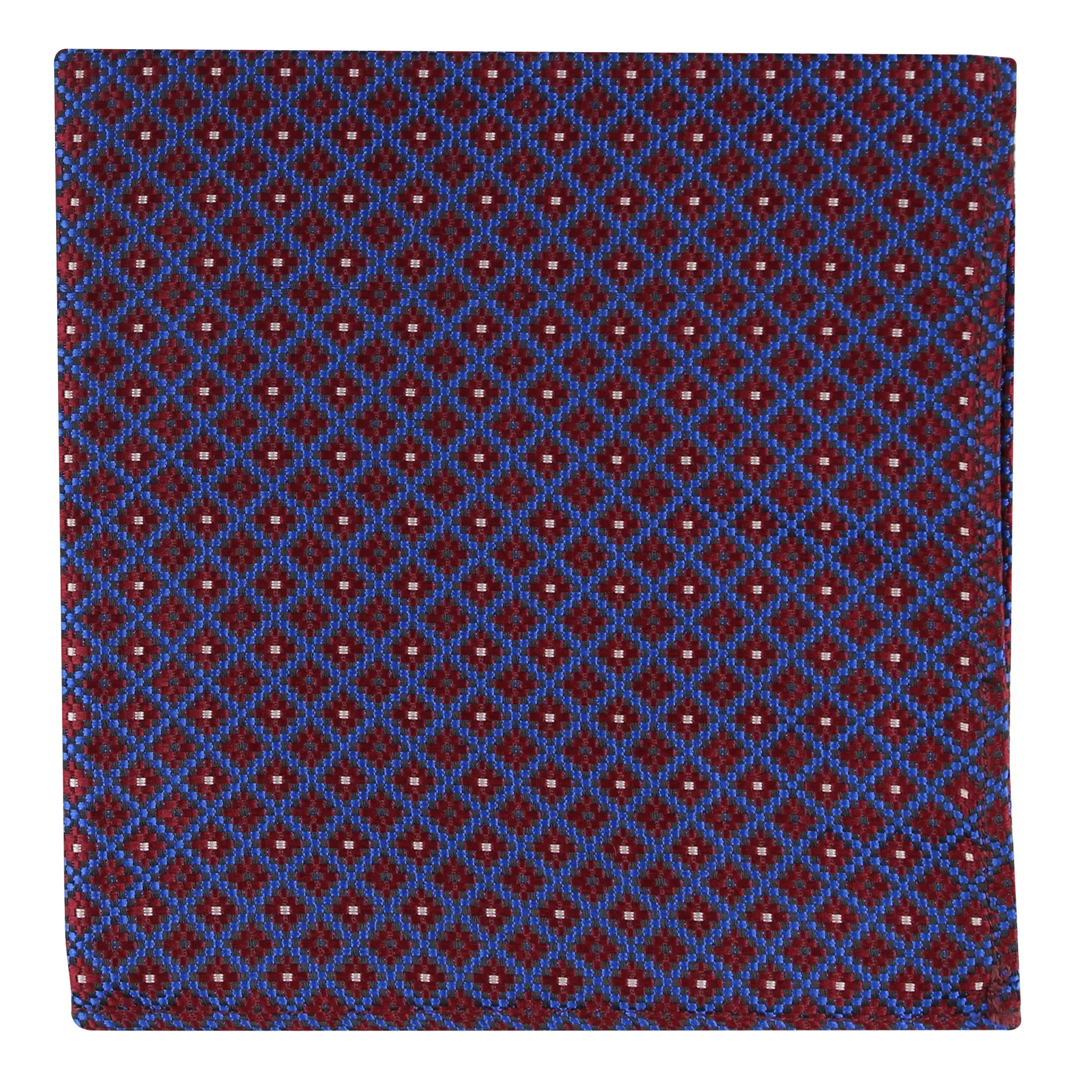 Kovove The Radiant Checkered  Maroon Pocket Square For Men