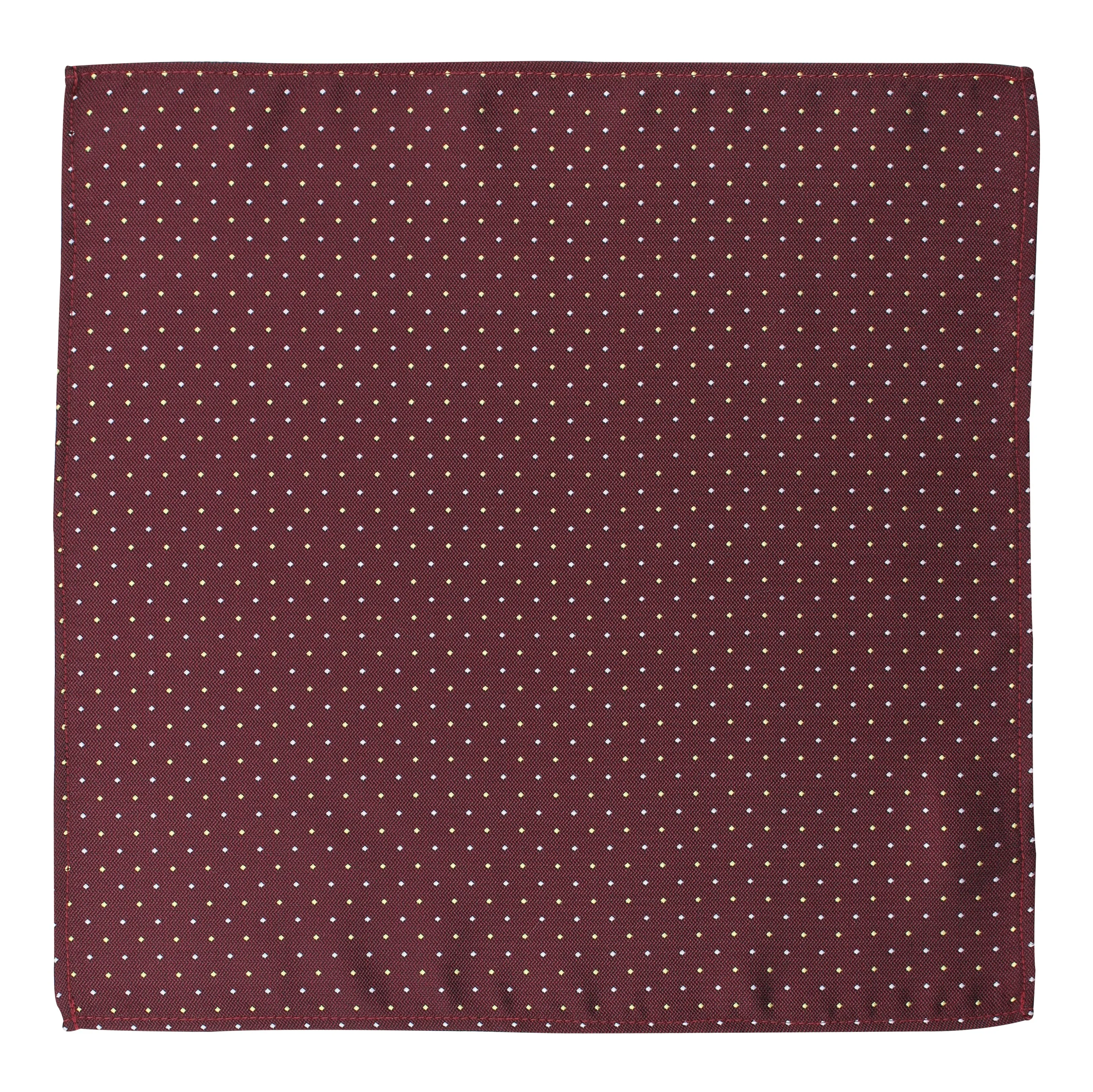 Kovove The Refreshing Twin Polka Dot  Maroon Pocket Square For Men