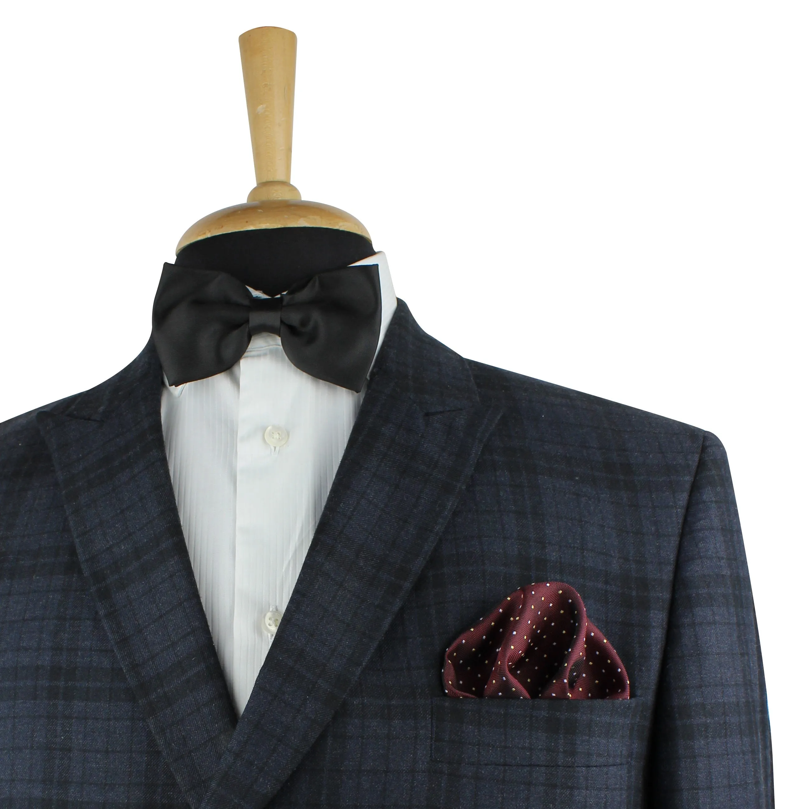 Kovove The Refreshing Twin Polka Dot  Maroon Pocket Square For Men