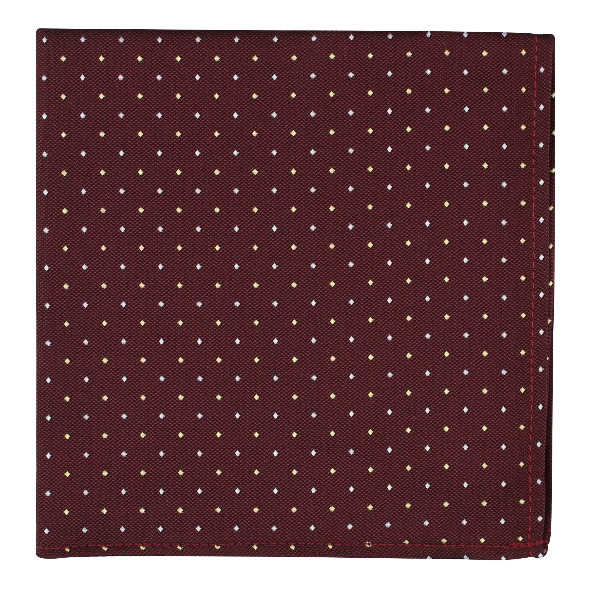 Kovove The Refreshing Twin Polka Dot  Maroon Pocket Square For Men