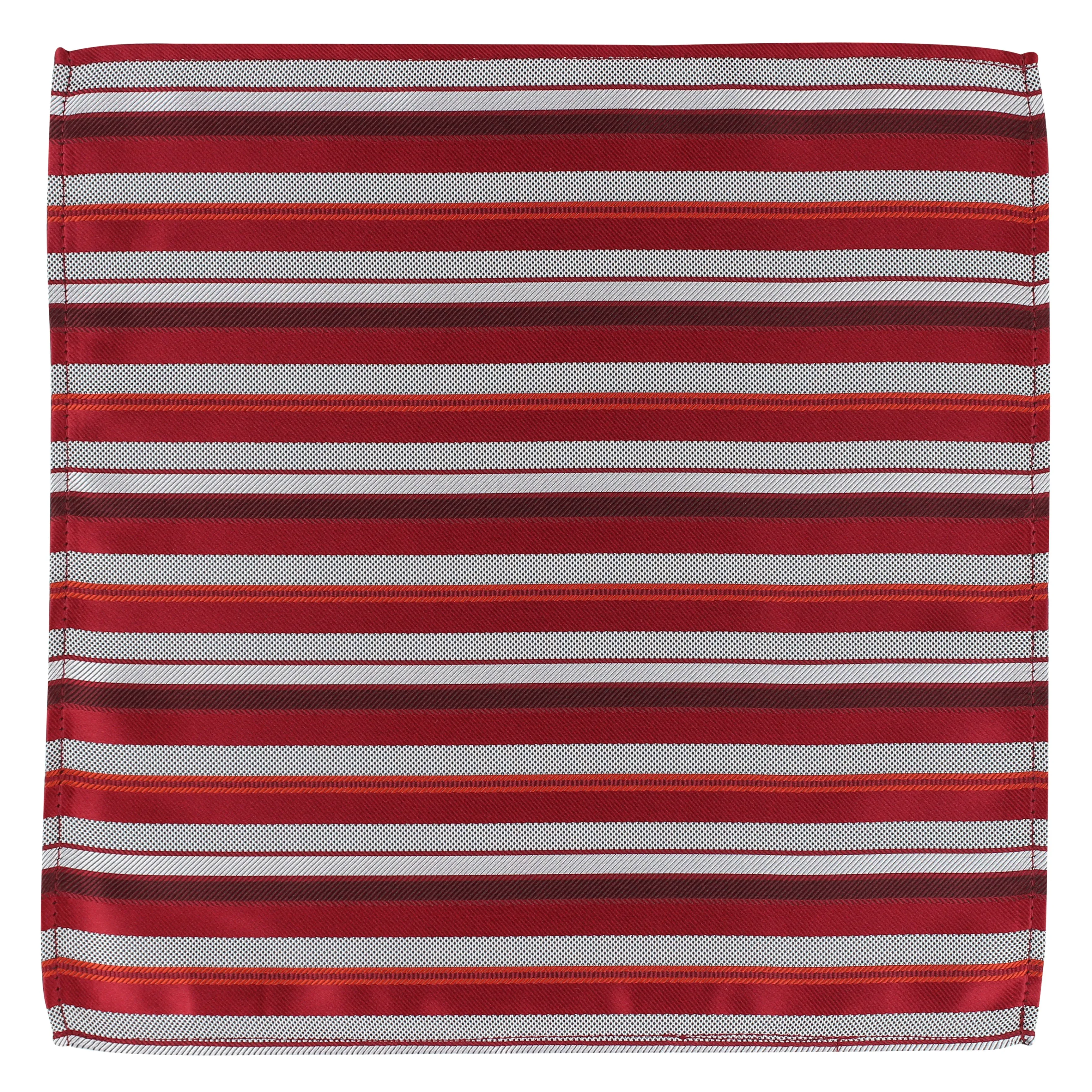 Kovove The Selective Striped Red Pocket Square For Men