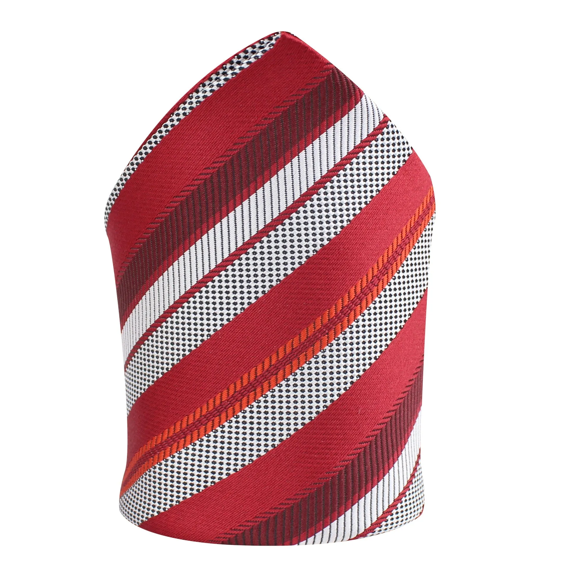 Kovove The Selective Striped Red Pocket Square For Men