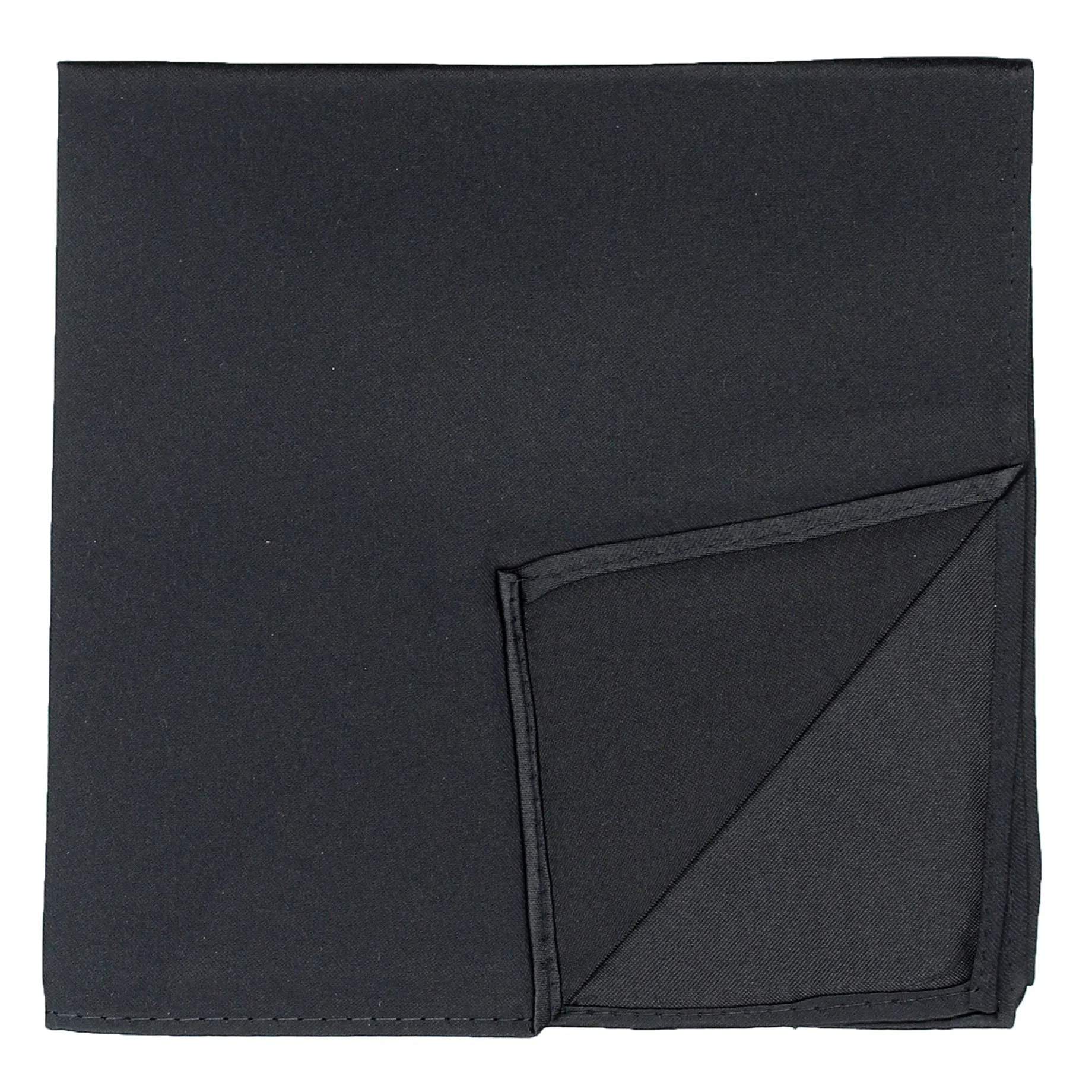 Kovove The Solid Essentials Black Pocket Square For Men