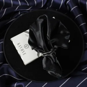 Kovove The Solid Essentials Black Pocket Square For Men