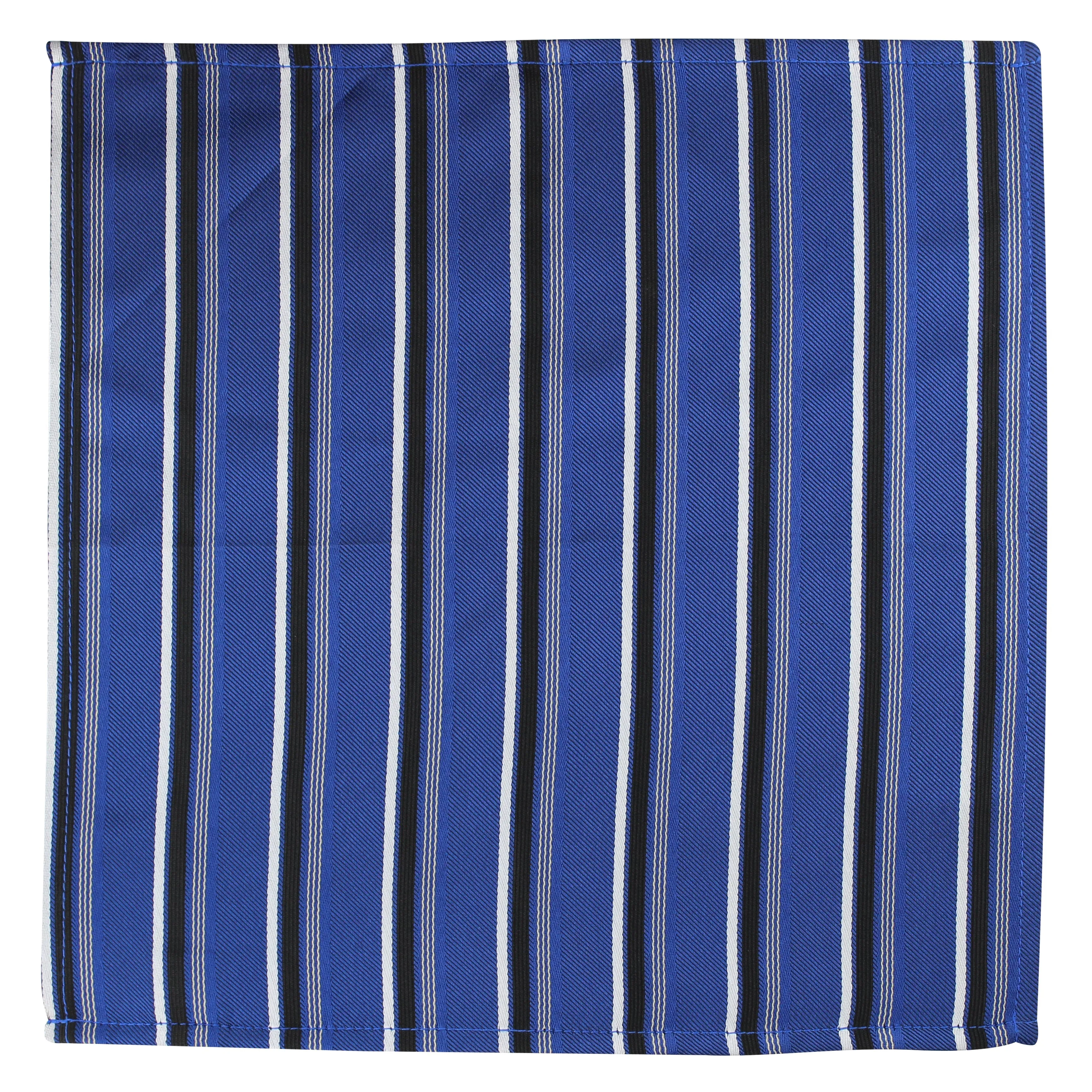 Kovove The Soulful Striped Blue Pocket Square For Men