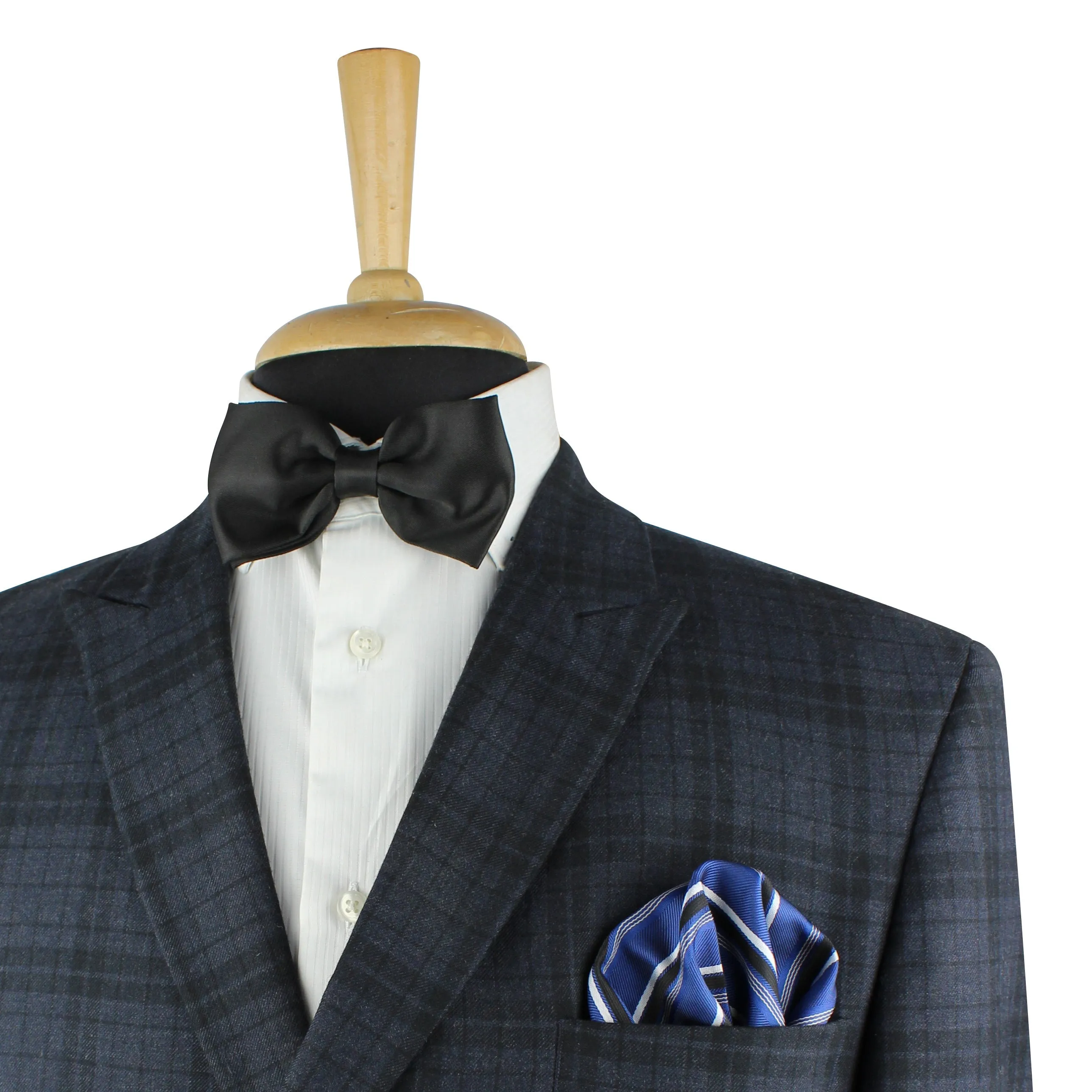 Kovove The Soulful Striped Blue Pocket Square For Men