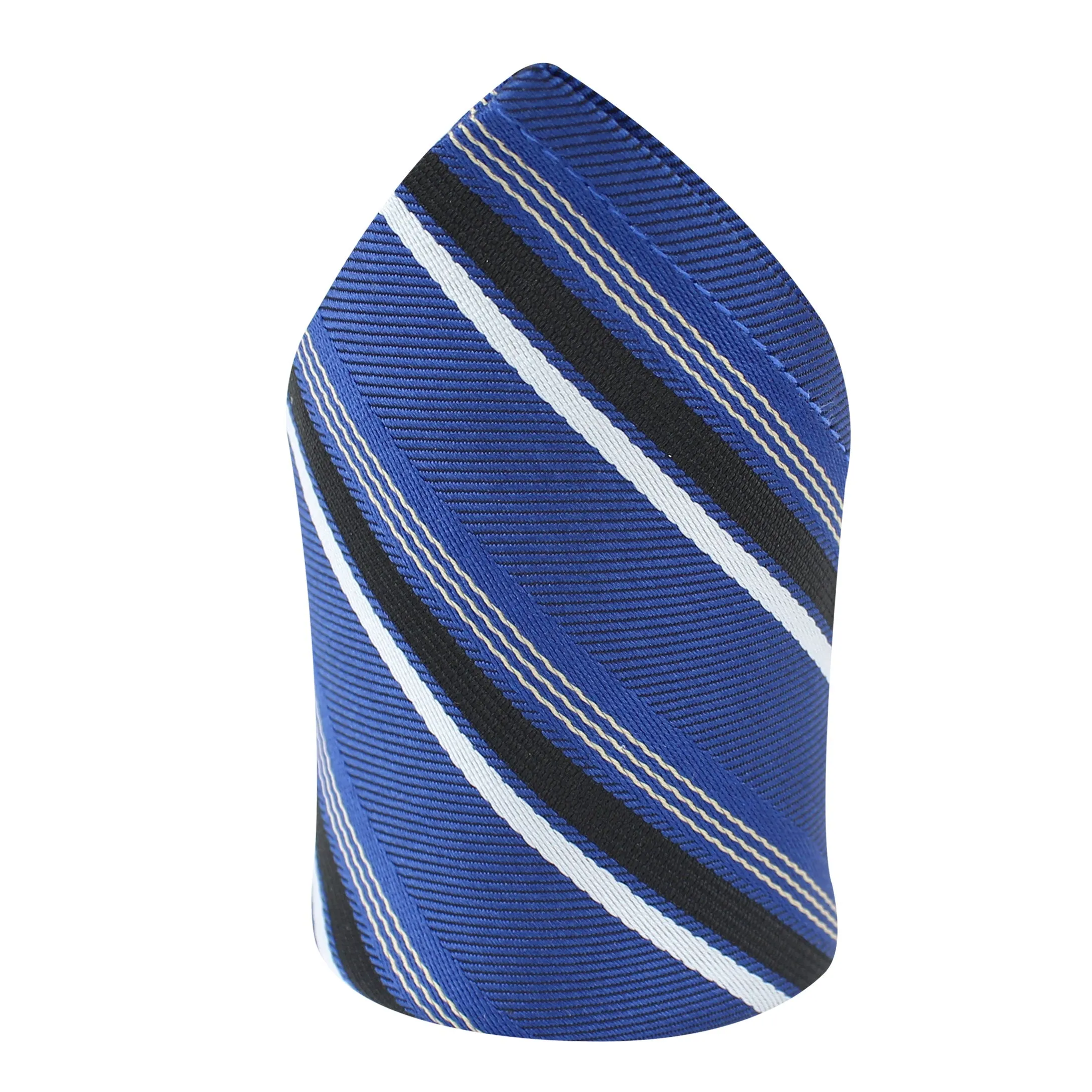 Kovove The Soulful Striped Blue Pocket Square For Men