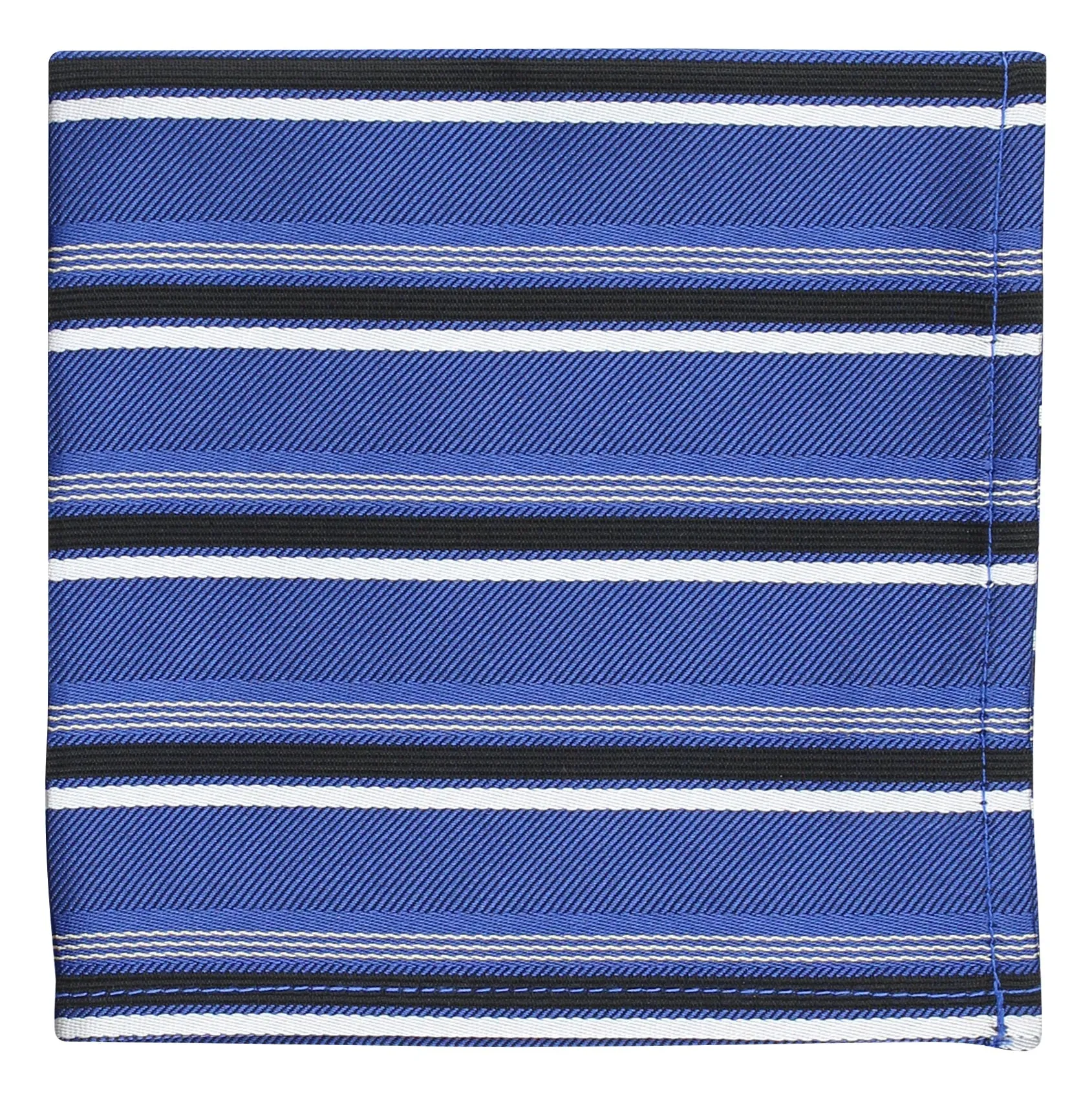 Kovove The Soulful Striped Blue Pocket Square For Men