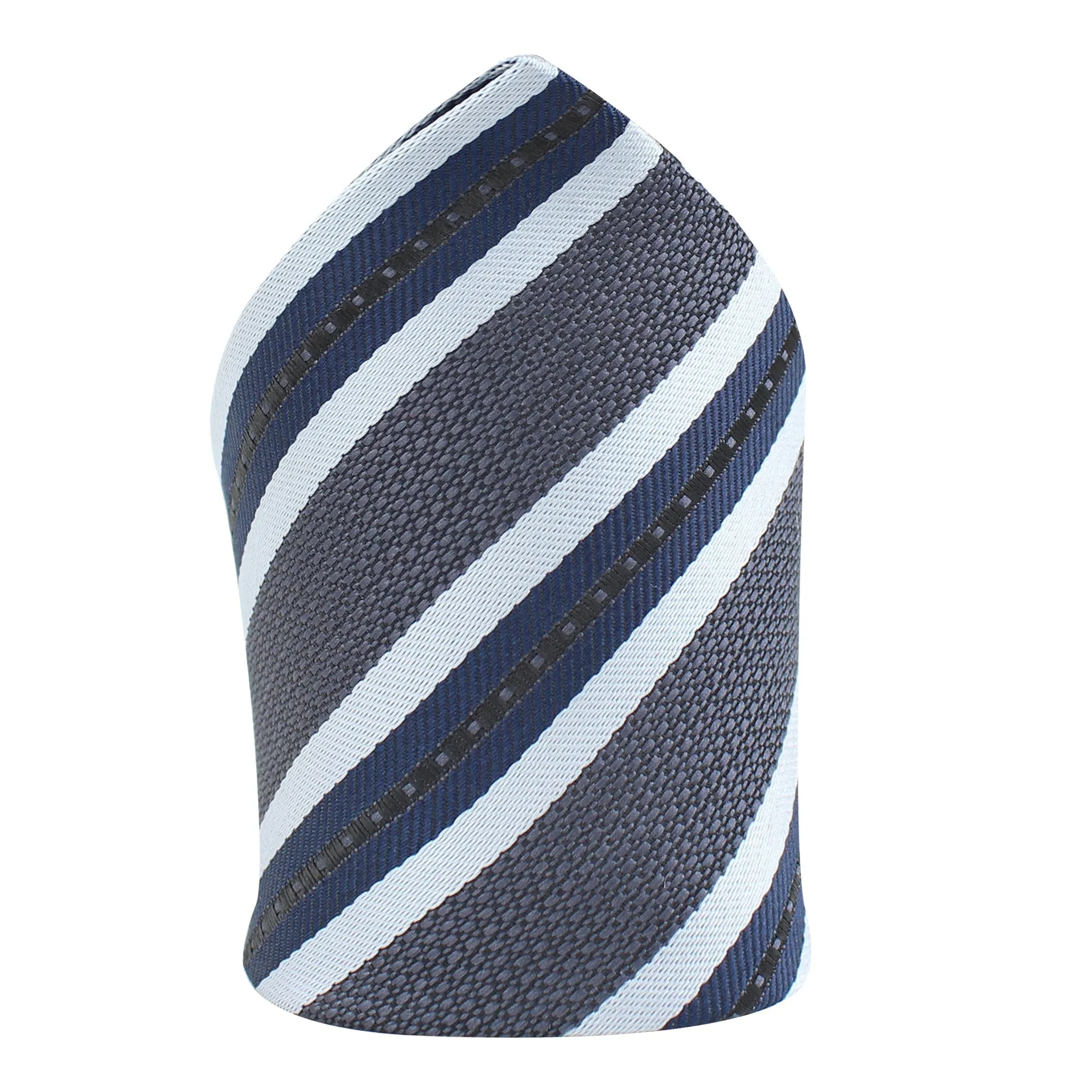 Kovove The Striped Affair Grey Pocket Square For Men