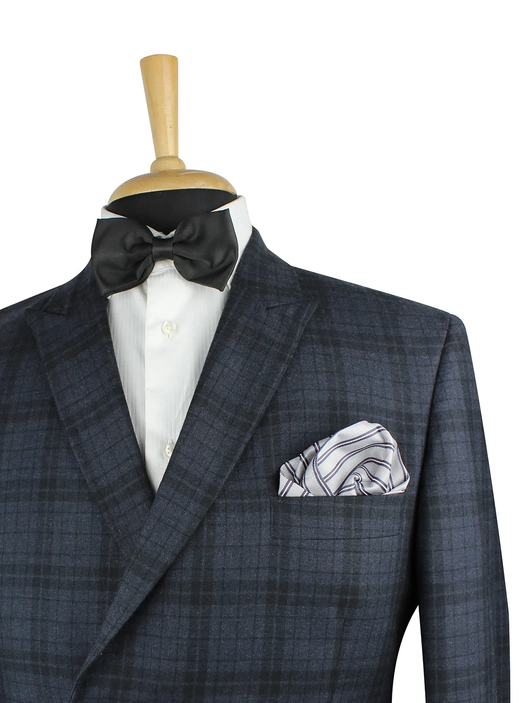 Kovove The Striped Delight Grey Pocket Square For Men