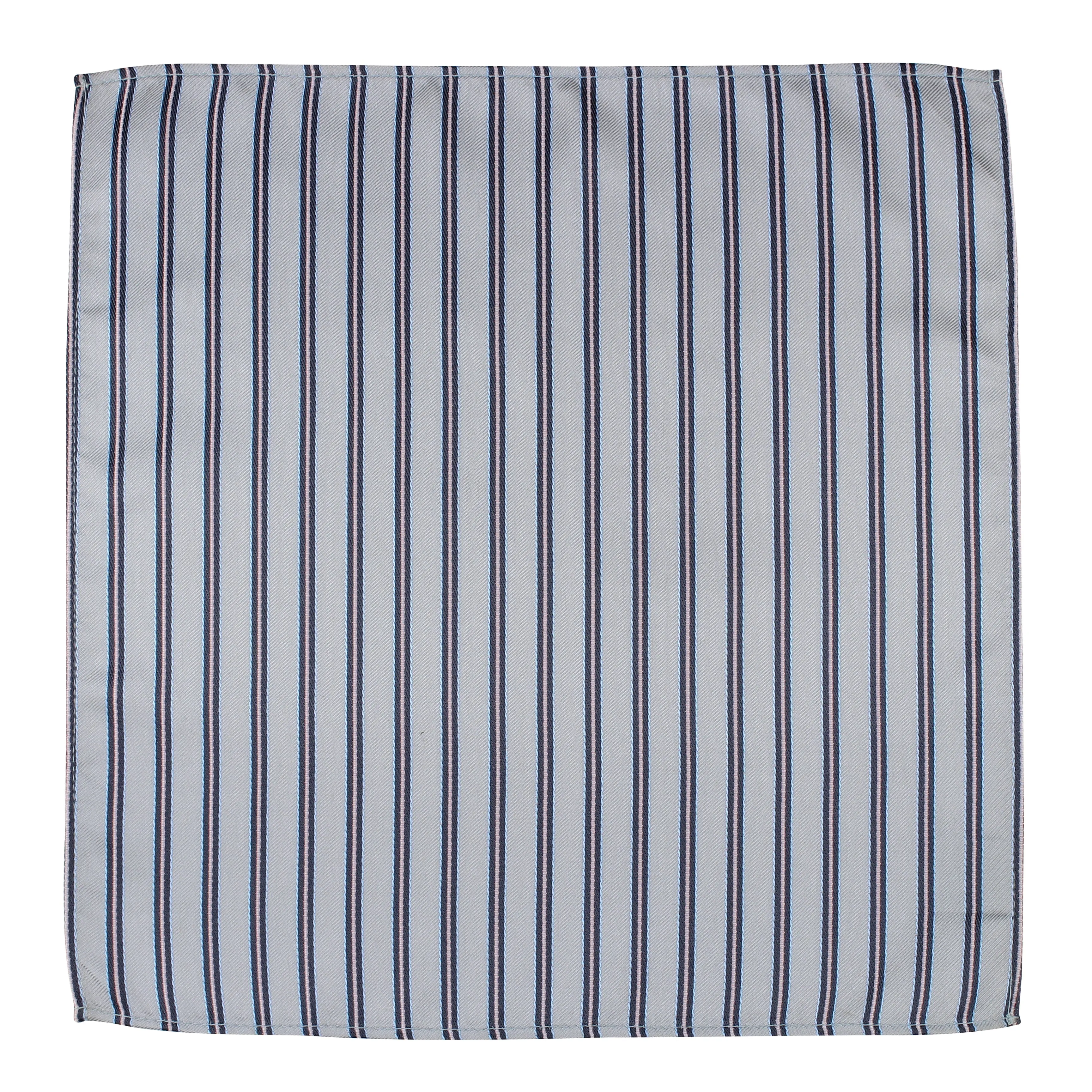 Kovove The Striped Delight Grey Pocket Square For Men