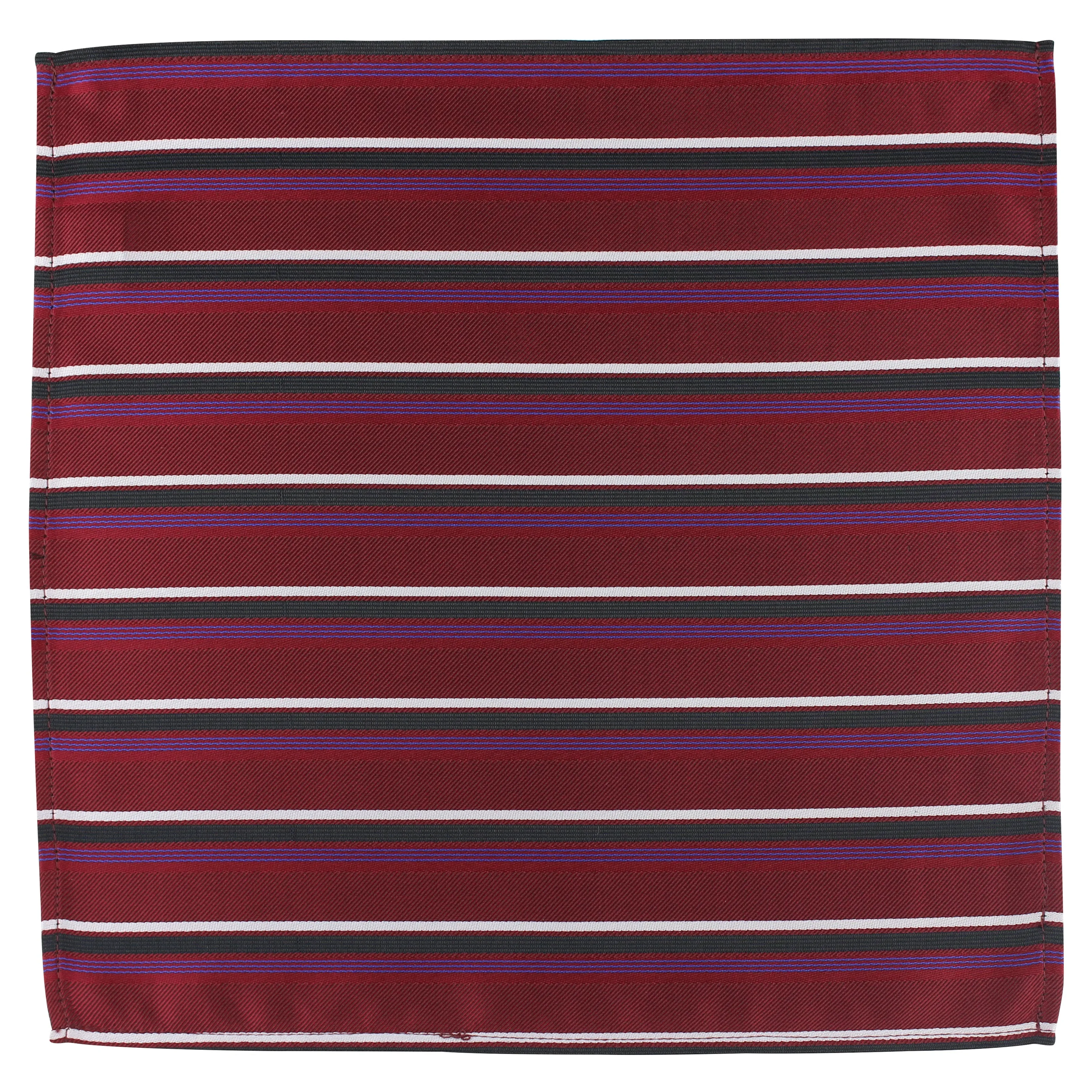 Kovove The Striped Mantra Red Pocket Square For Men