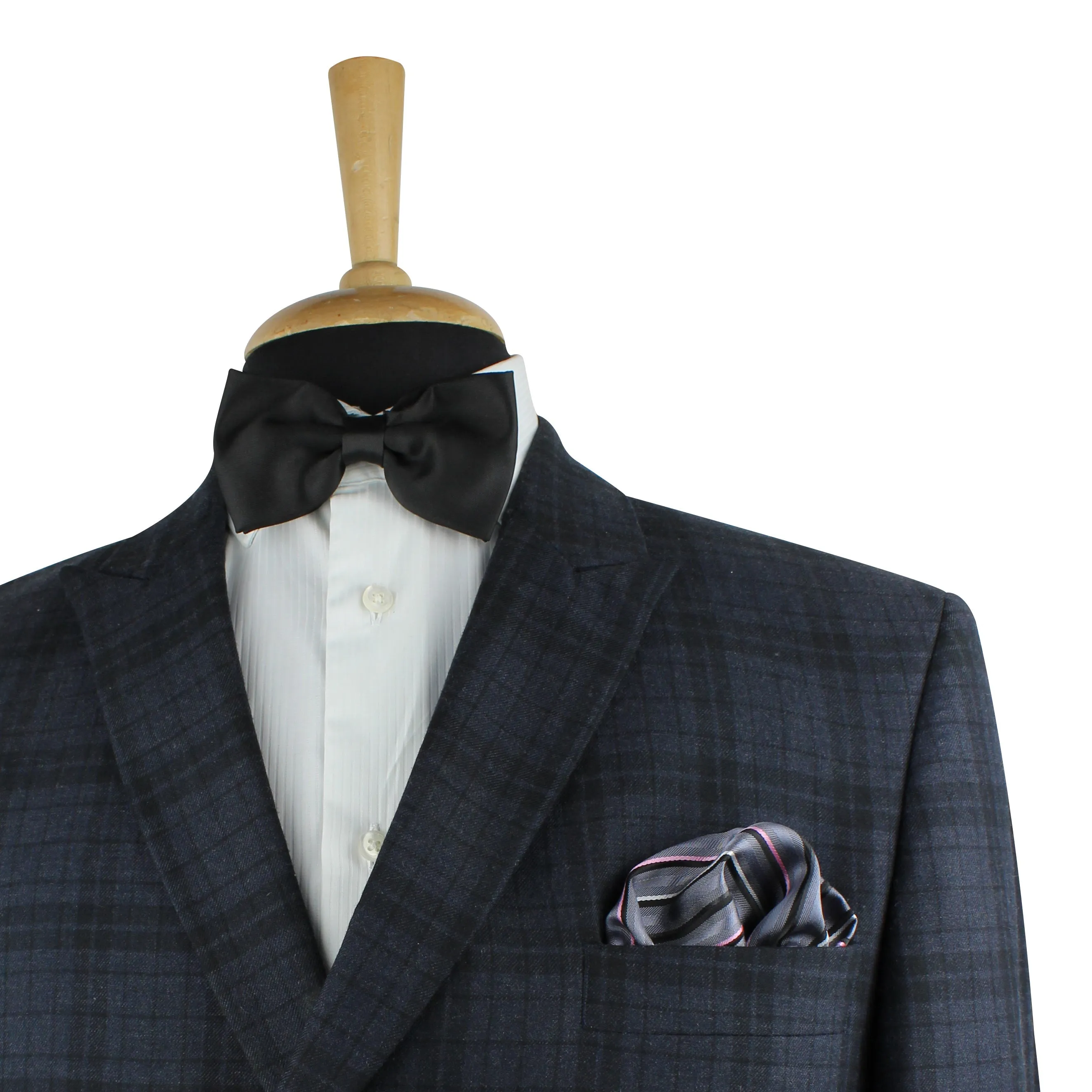 Kovove The Striped Spellbound Grey Pocket Square For Men