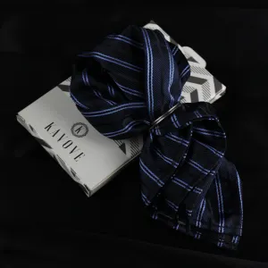 Kovove The Striped Treat Blue Pocket Square For Men