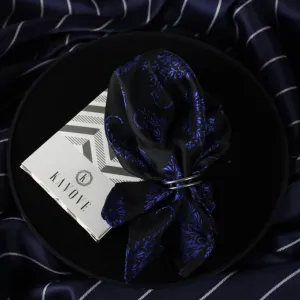 Kovove The Twining Paisley Blue Pocket Square