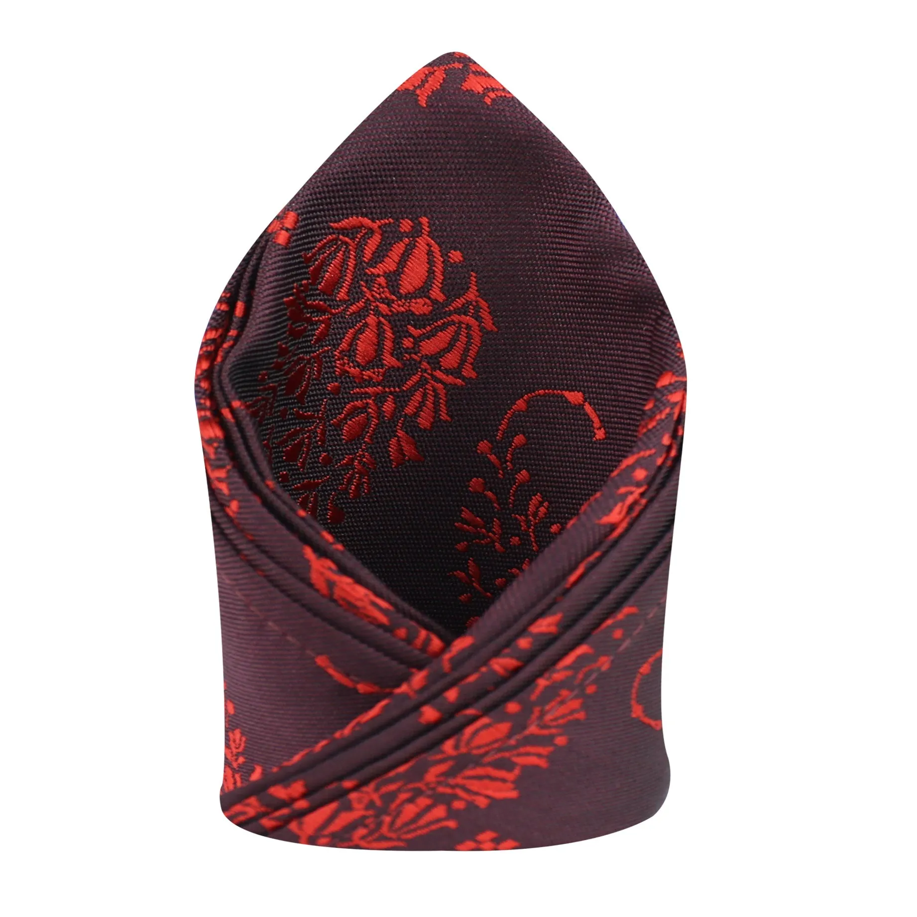 Kovove The Twining Paisley Maroon Pocket Square For Men