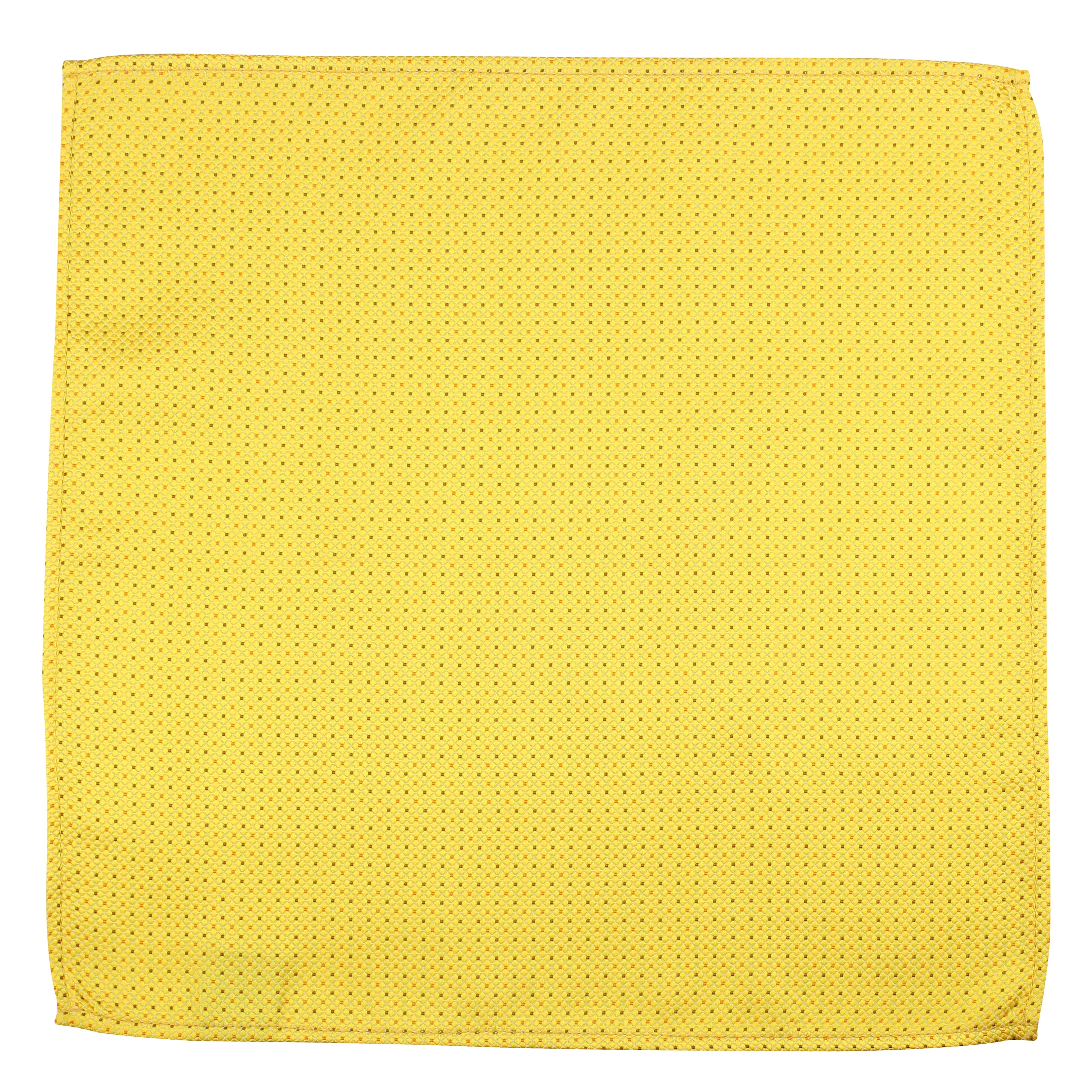 Kovove Yellow Polka Dot Pocket Square For Men