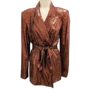 L'Agence Bronze Jordana Belted Wrap Blazer