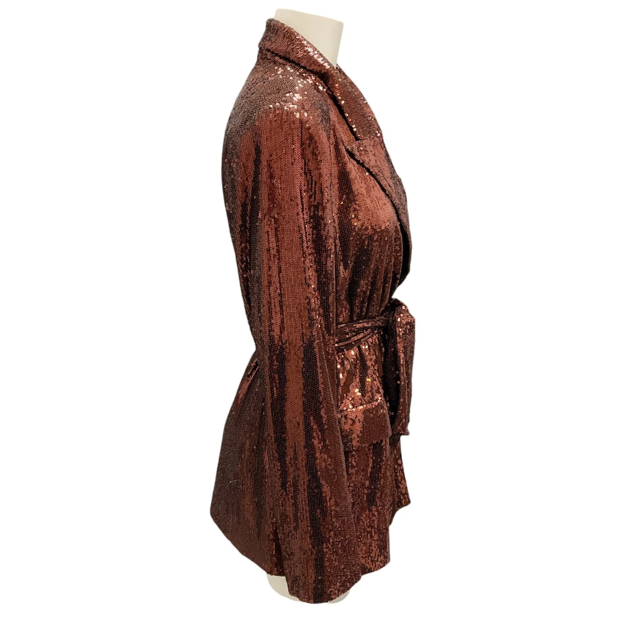 L'Agence Bronze Jordana Belted Wrap Blazer