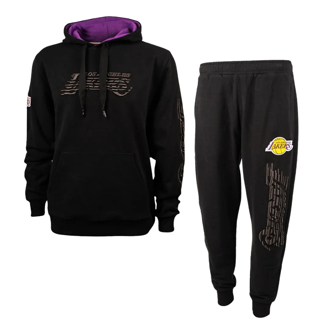 Lakers Puff Print Hoodie Set