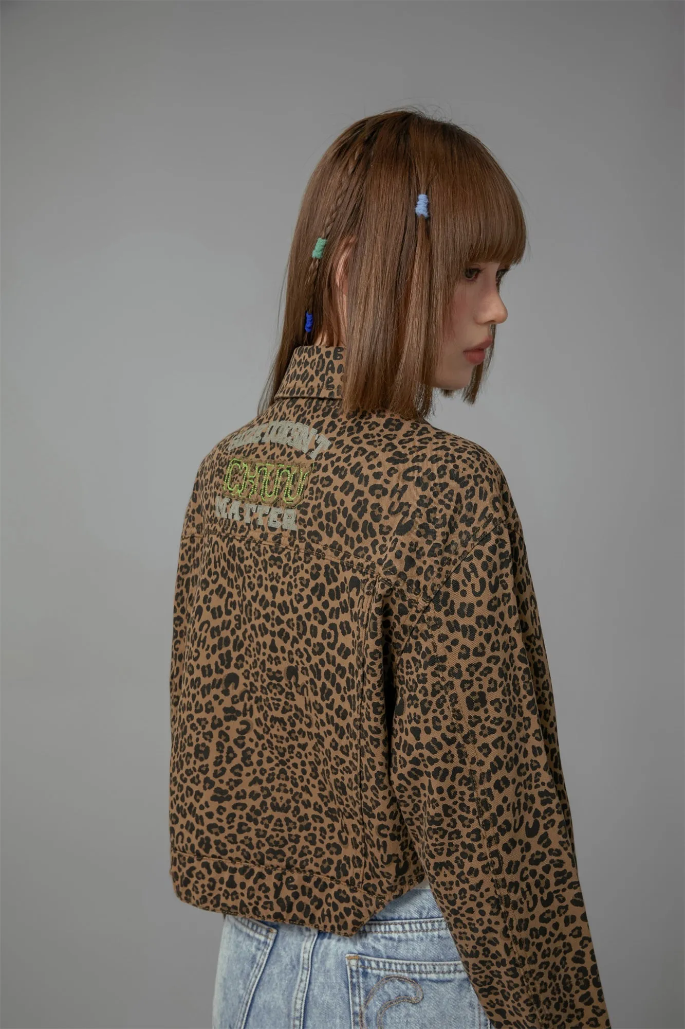 Leopard Cropped Jacket