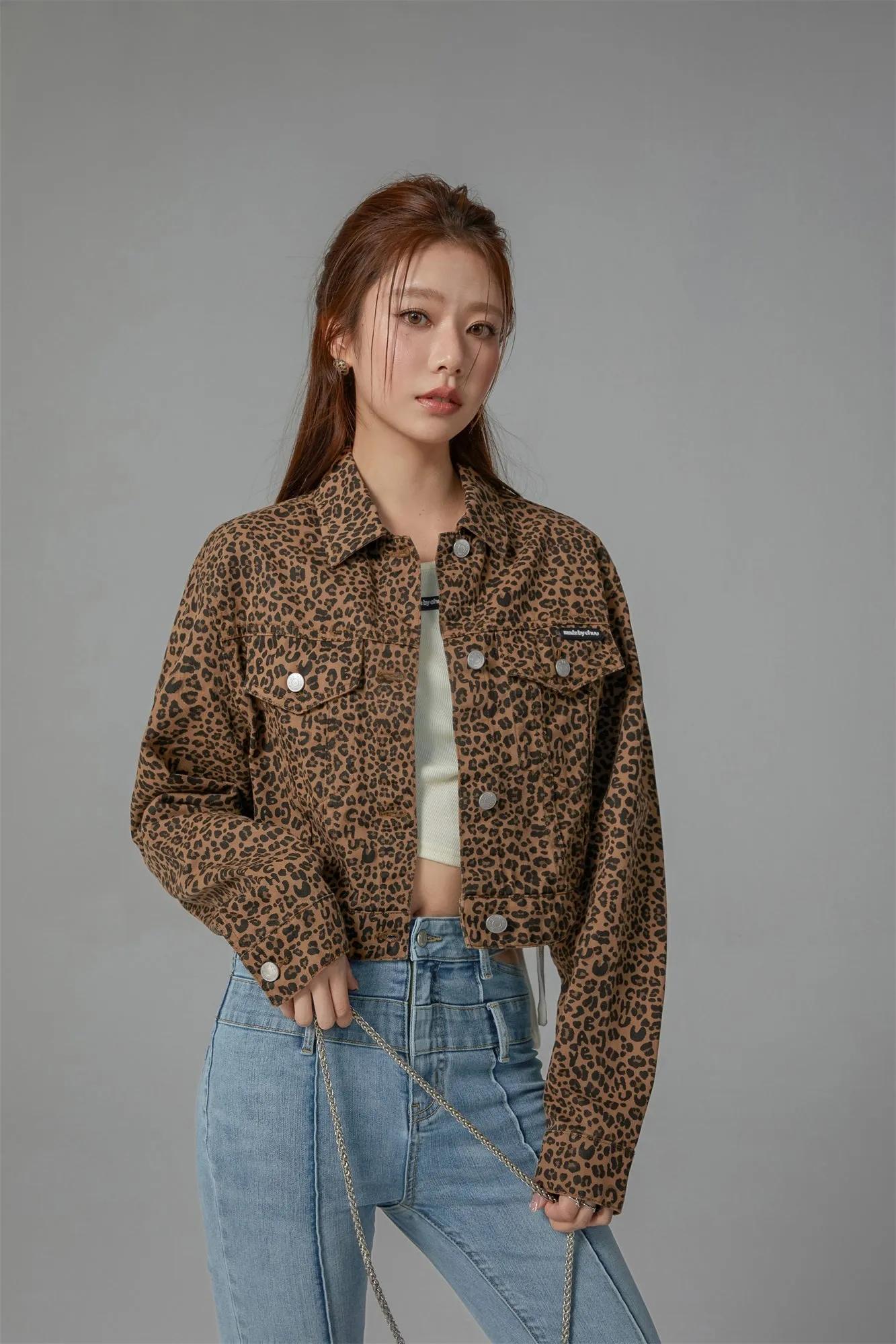 Leopard Cropped Jacket