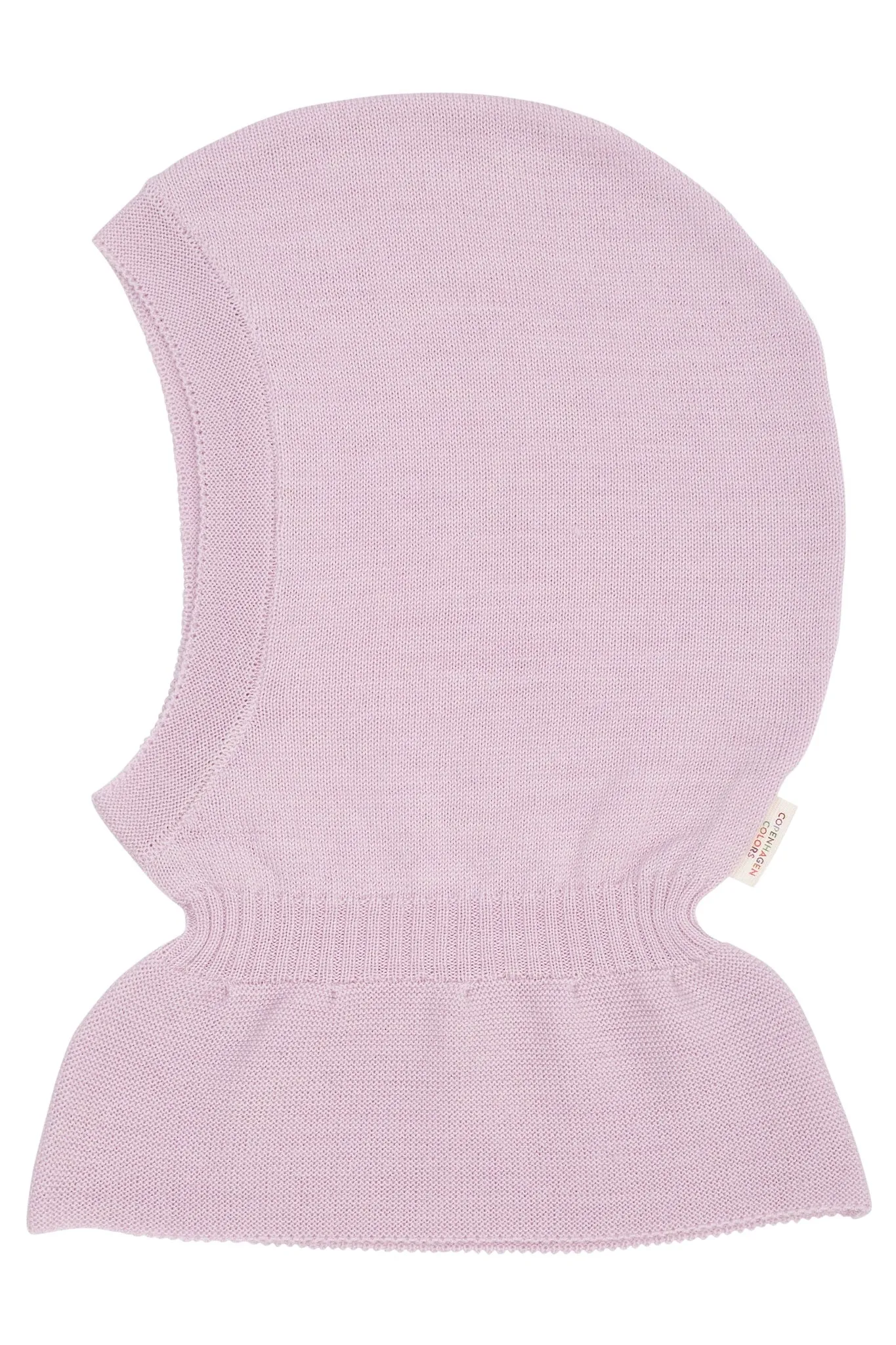 LT. KNITTED MERINO BALACLAVA WITH FRILL - LAVENDER