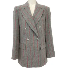 Malej Grey / Red Pinstriped Double Breasted Blazer