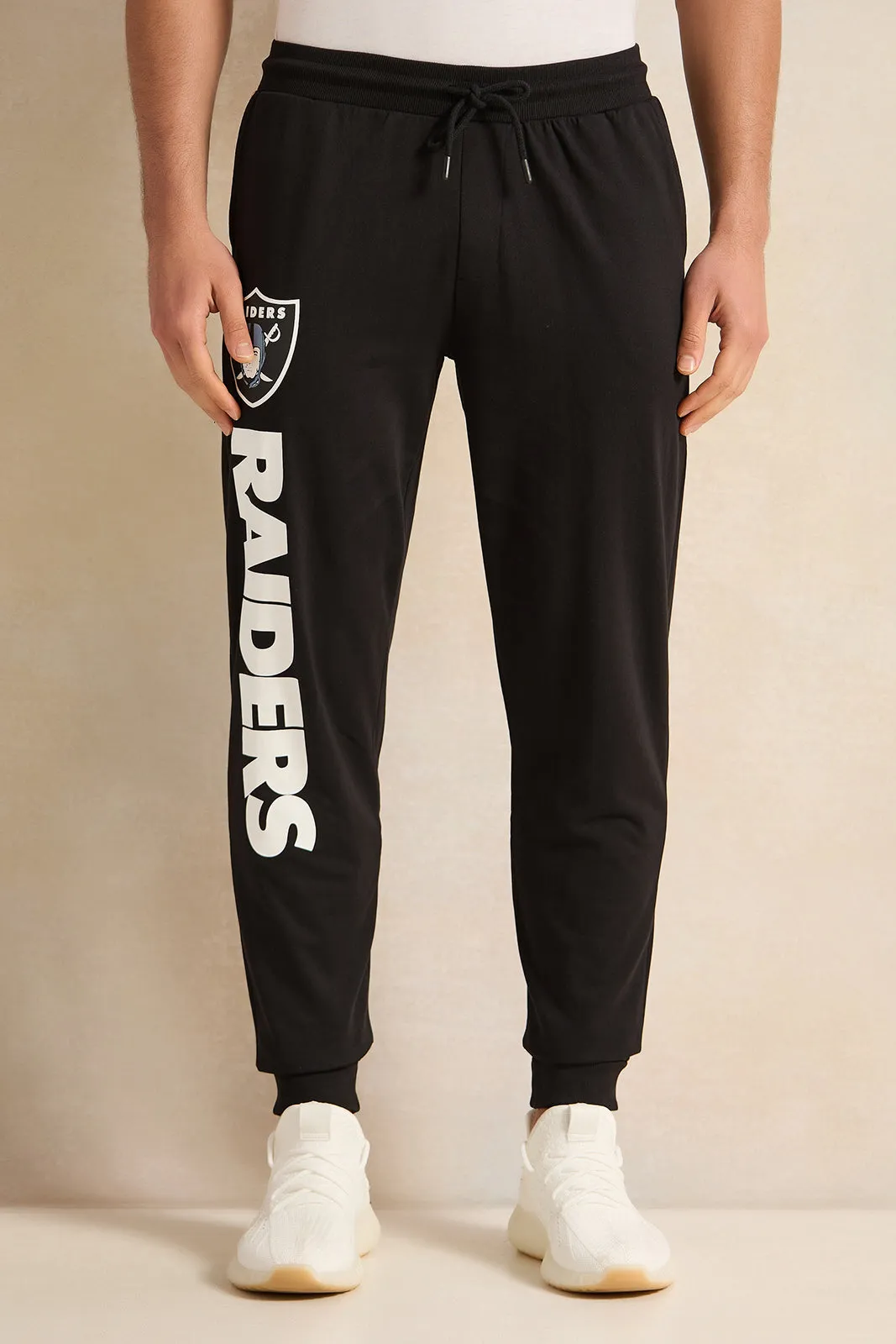 Men Black Printed Los Vegas Raiders Jogger