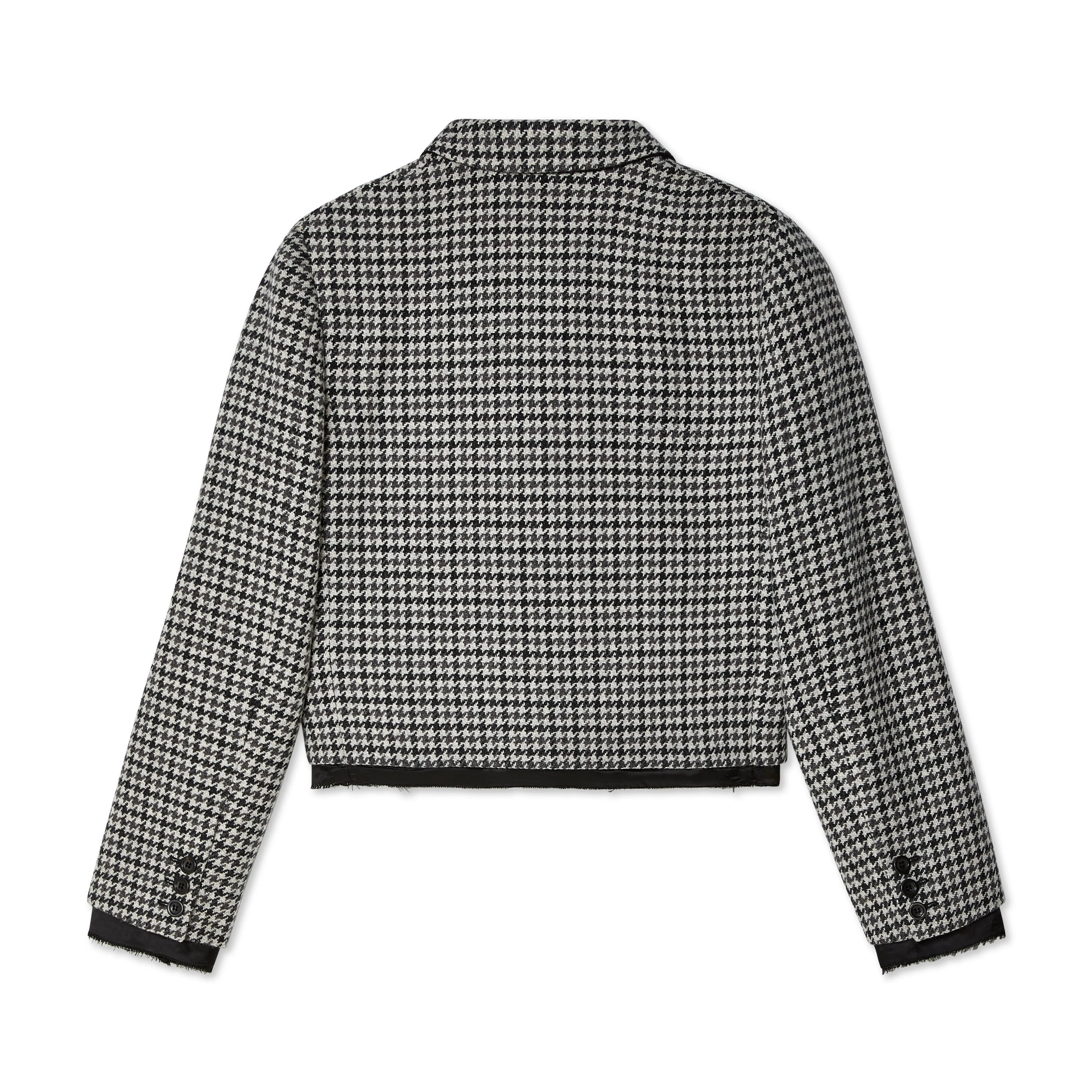 Miu Miu - Women's Cropped Check Jacket - (Grey/Black)