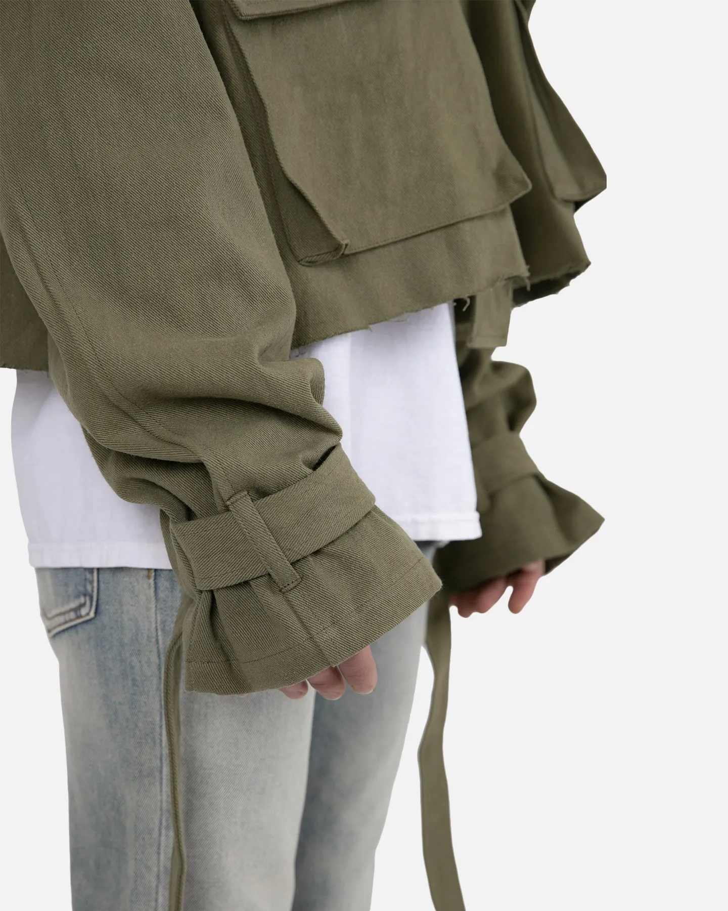 MNML Cropped M65 Jacket Olive