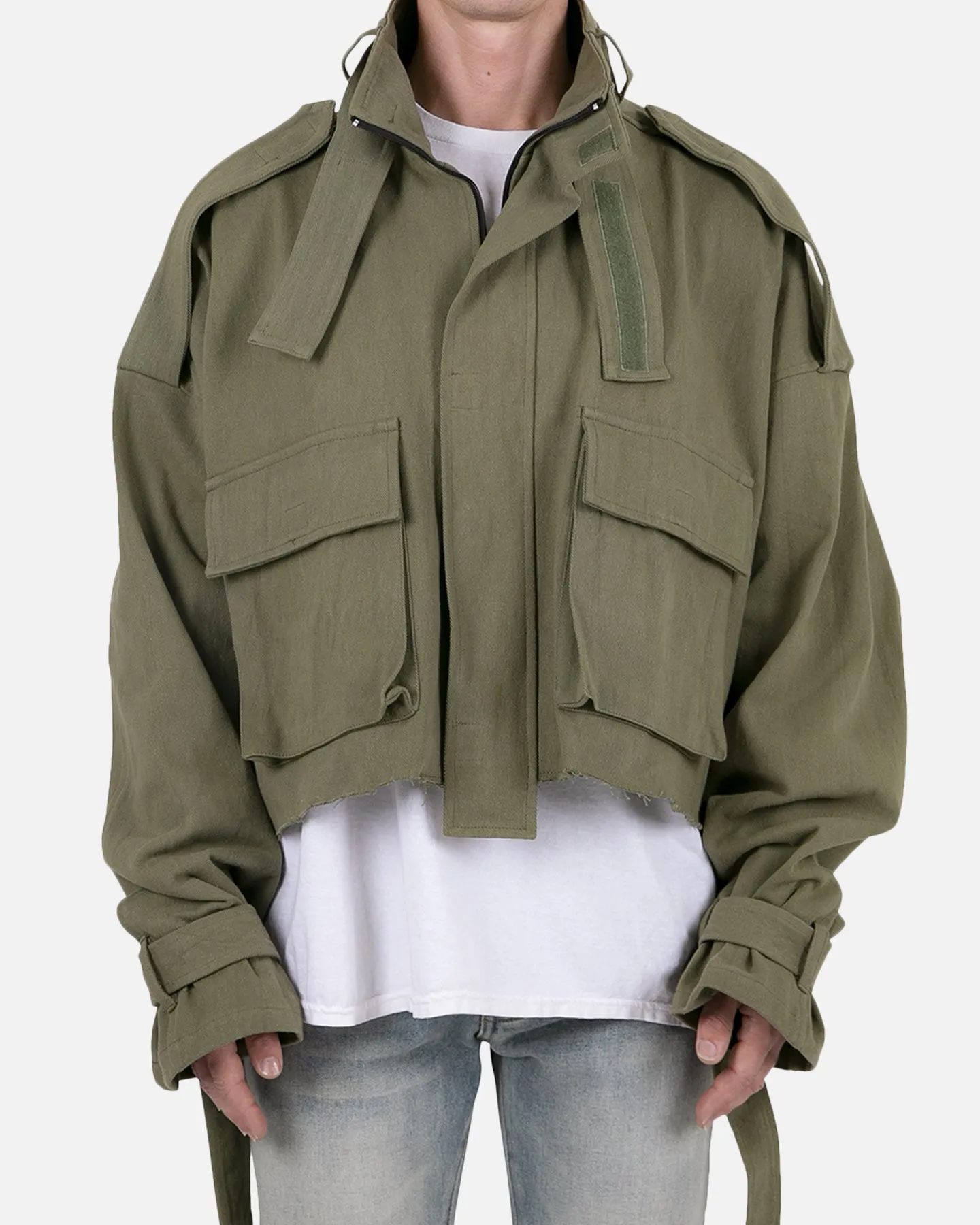 MNML Cropped M65 Jacket Olive